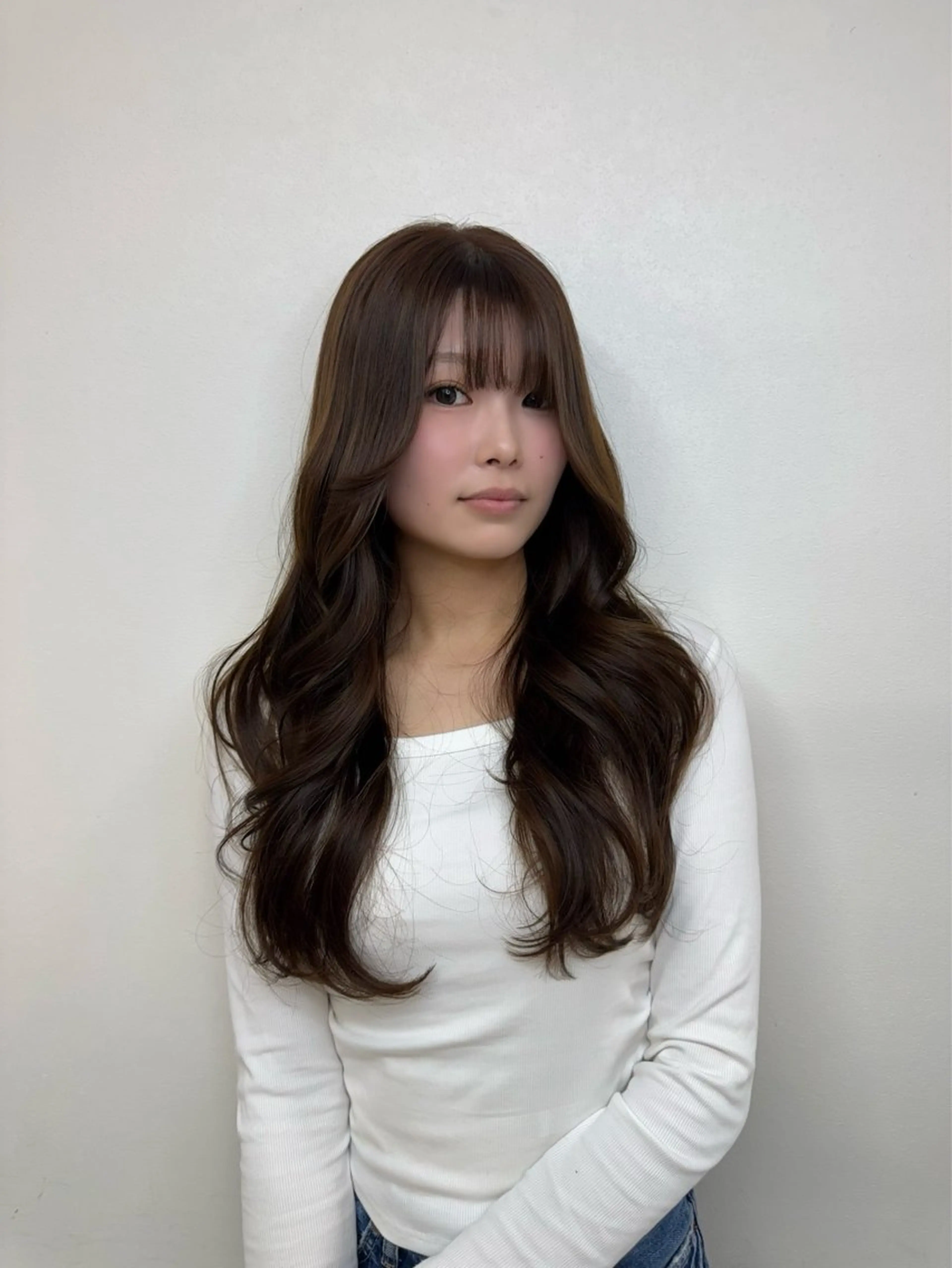 ロング カラー カット ヘアカラー トリートメント ALEAP owl 平野 宏樹のヘアスタイル