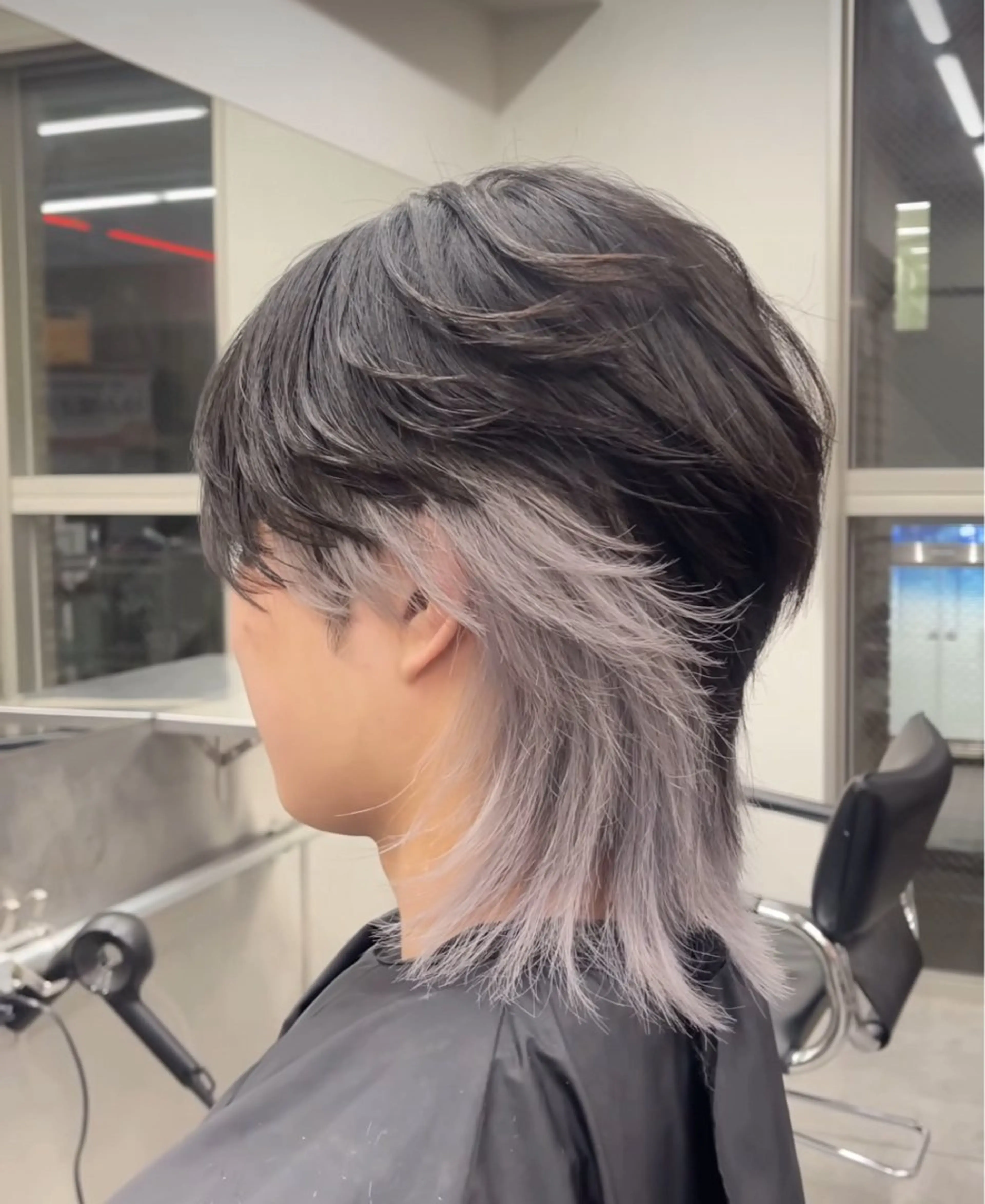 ミディアム カラー メンズ カット ヘアカラー ニュアンス/フェザー /ウルフ/伶馬のヘアスタイル