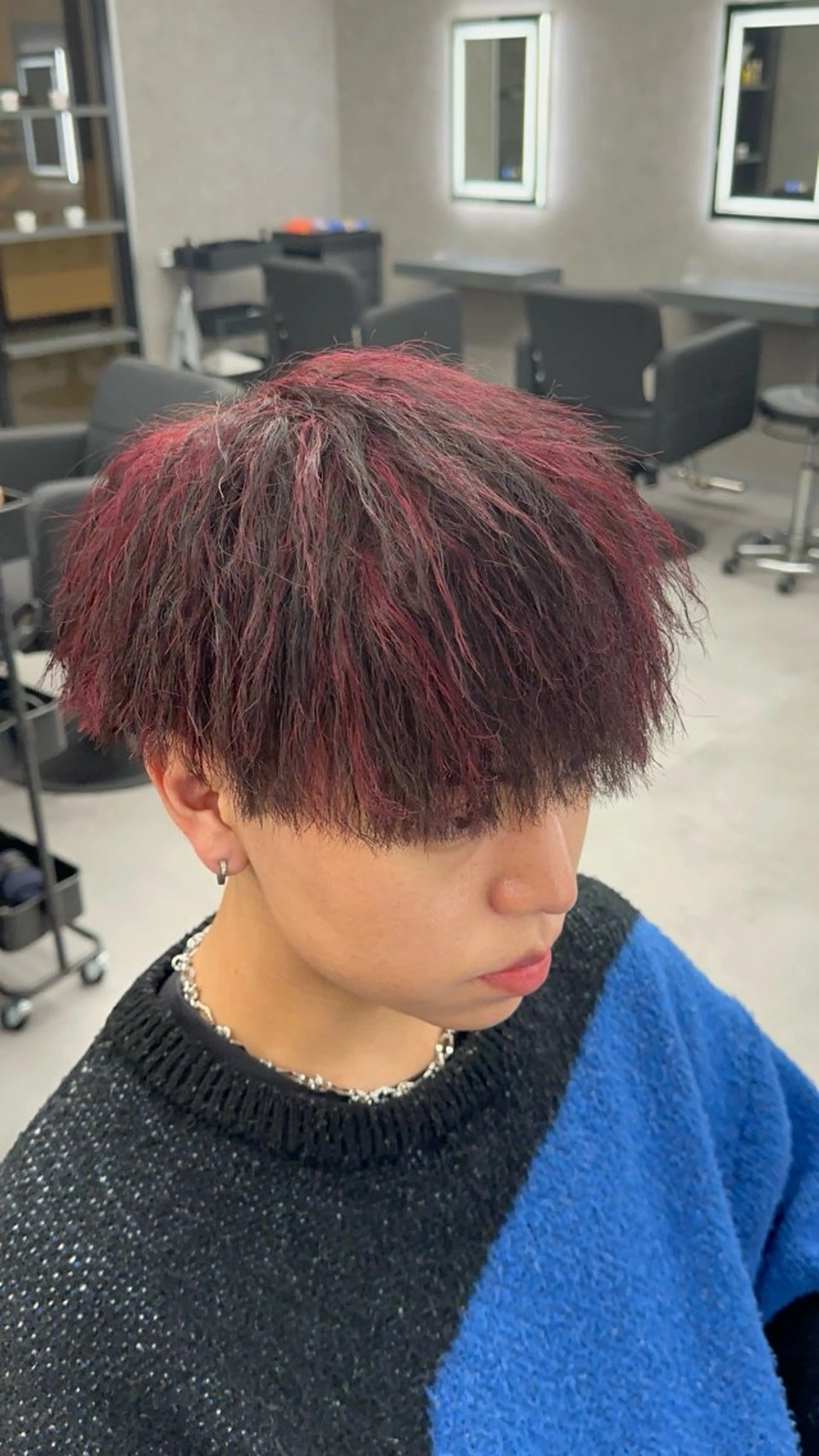 カラー パーマ メンズ メンズハイライト メンズメッシュ ハイライトカラー メッシュ カット ヘアカラー 札幌美容室 /光👑のヘアスタイル