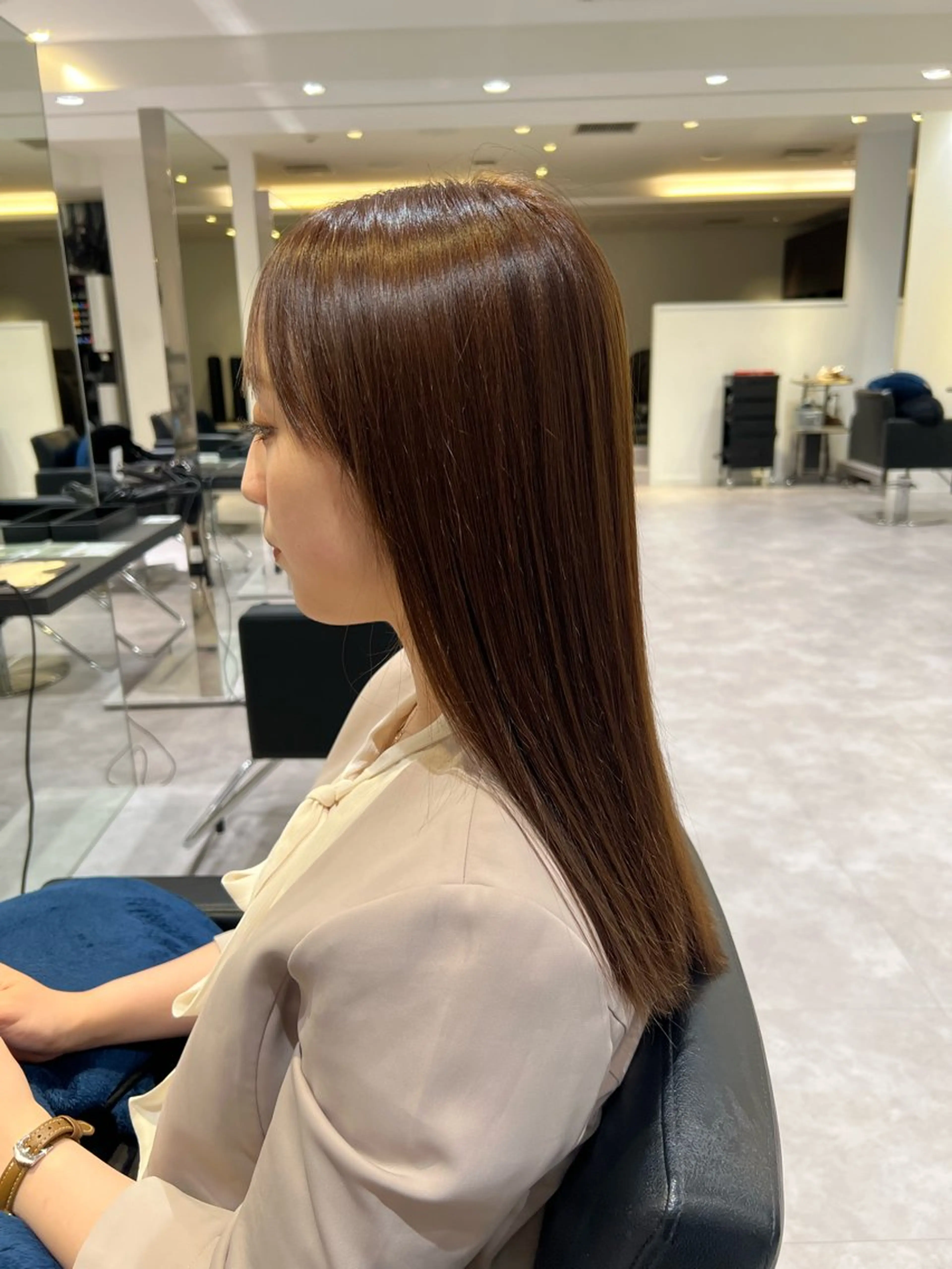 ロング アッシュ 無料カットモデル/ 似合わせカット/荒砂のヘアスタイル