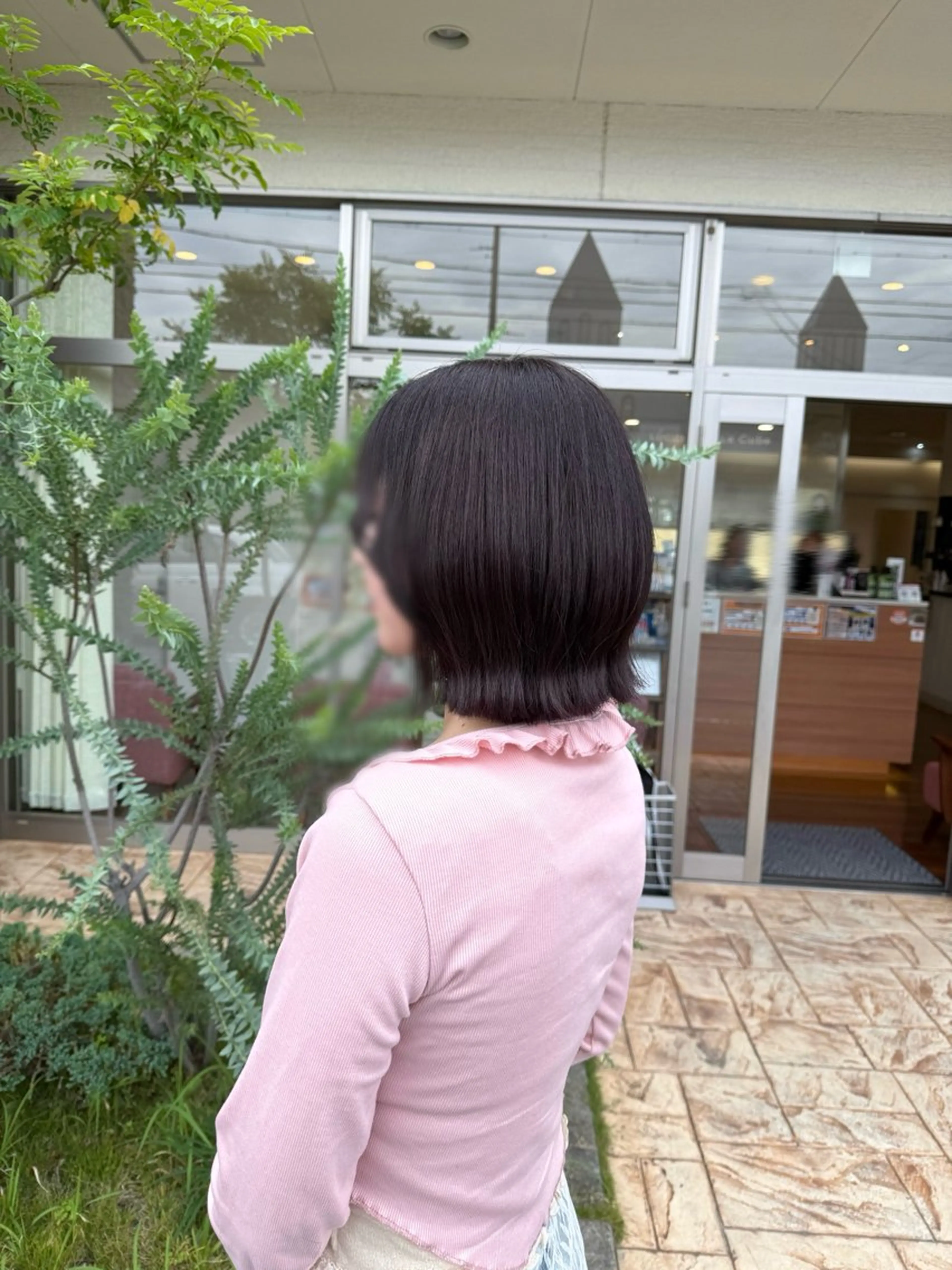 ミディアム カラー 黒髪 ラベンダーカラー 🍏平山 七菜🏠のヘアスタイル