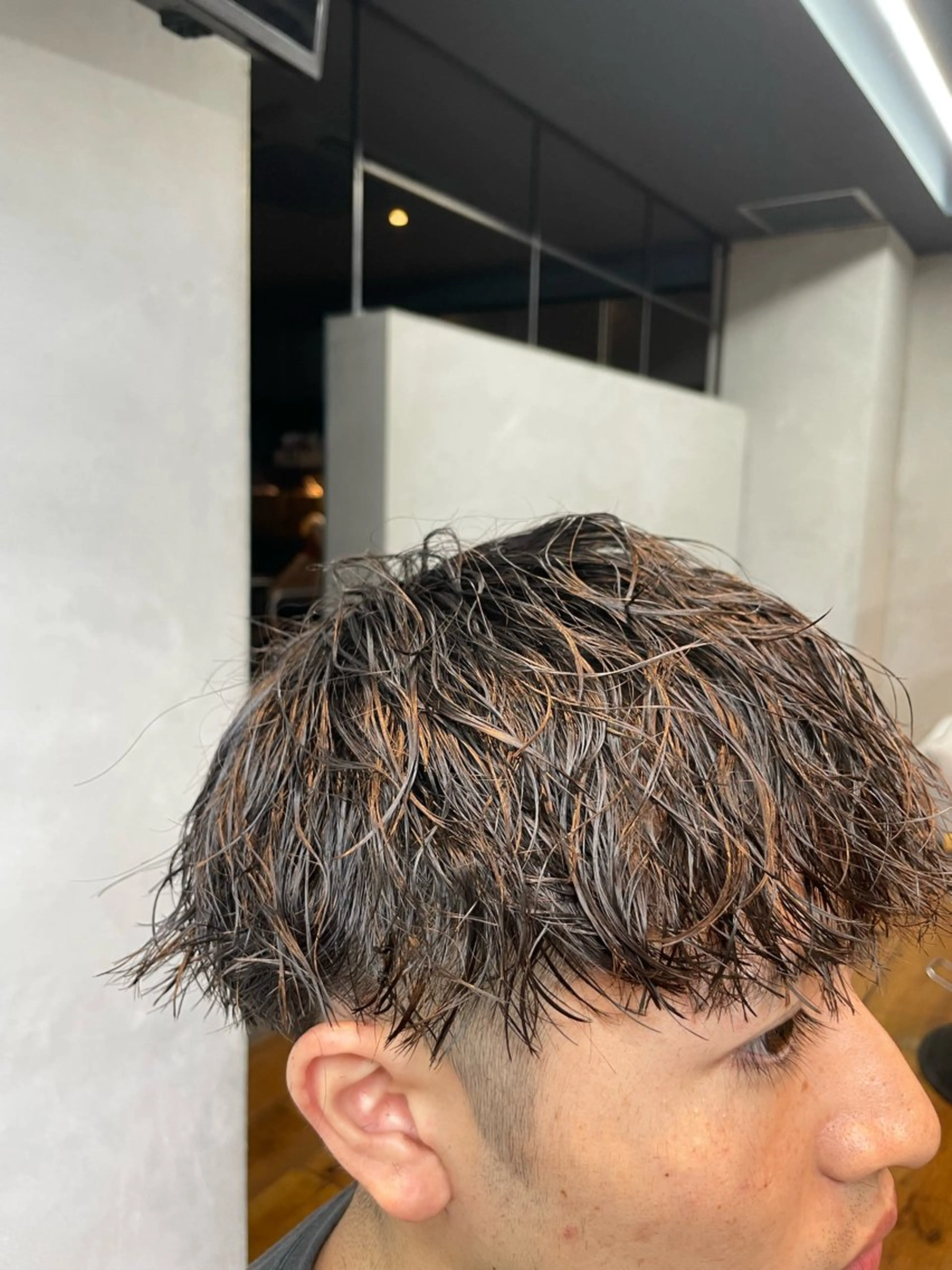 ショート パーマ メンズ カット パーマ ヘアセット Lauburu  bat.hair渋谷2号店 【ラウブル バトヘアー シブヤ】所属・メンズ特化🔥 アサオカカズキのヘアスタイル