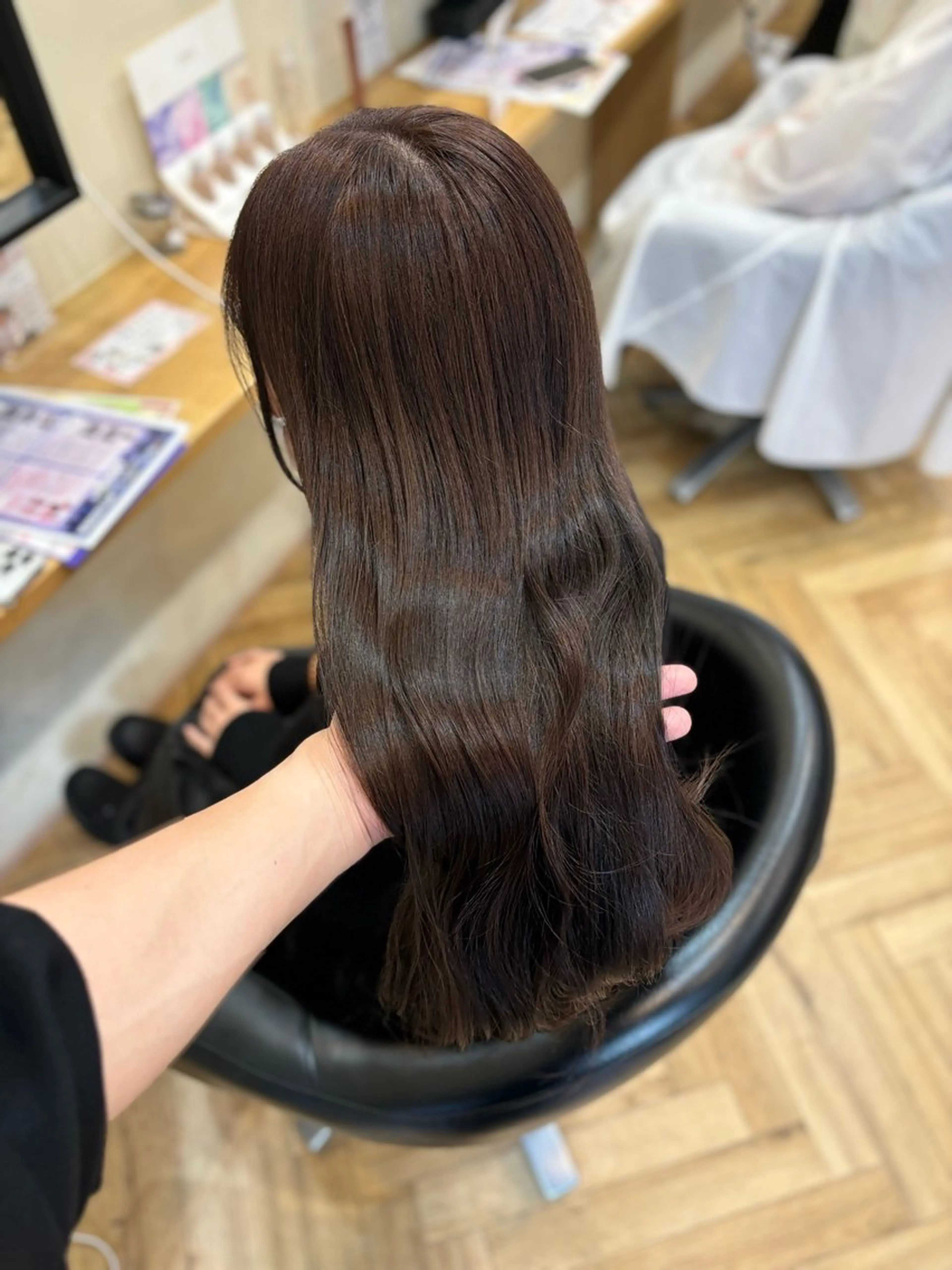 ロング カット ヘアカラー 韓国ヘア/レイヤー 🇰🇷/艶髪/長橋のヘアスタイル