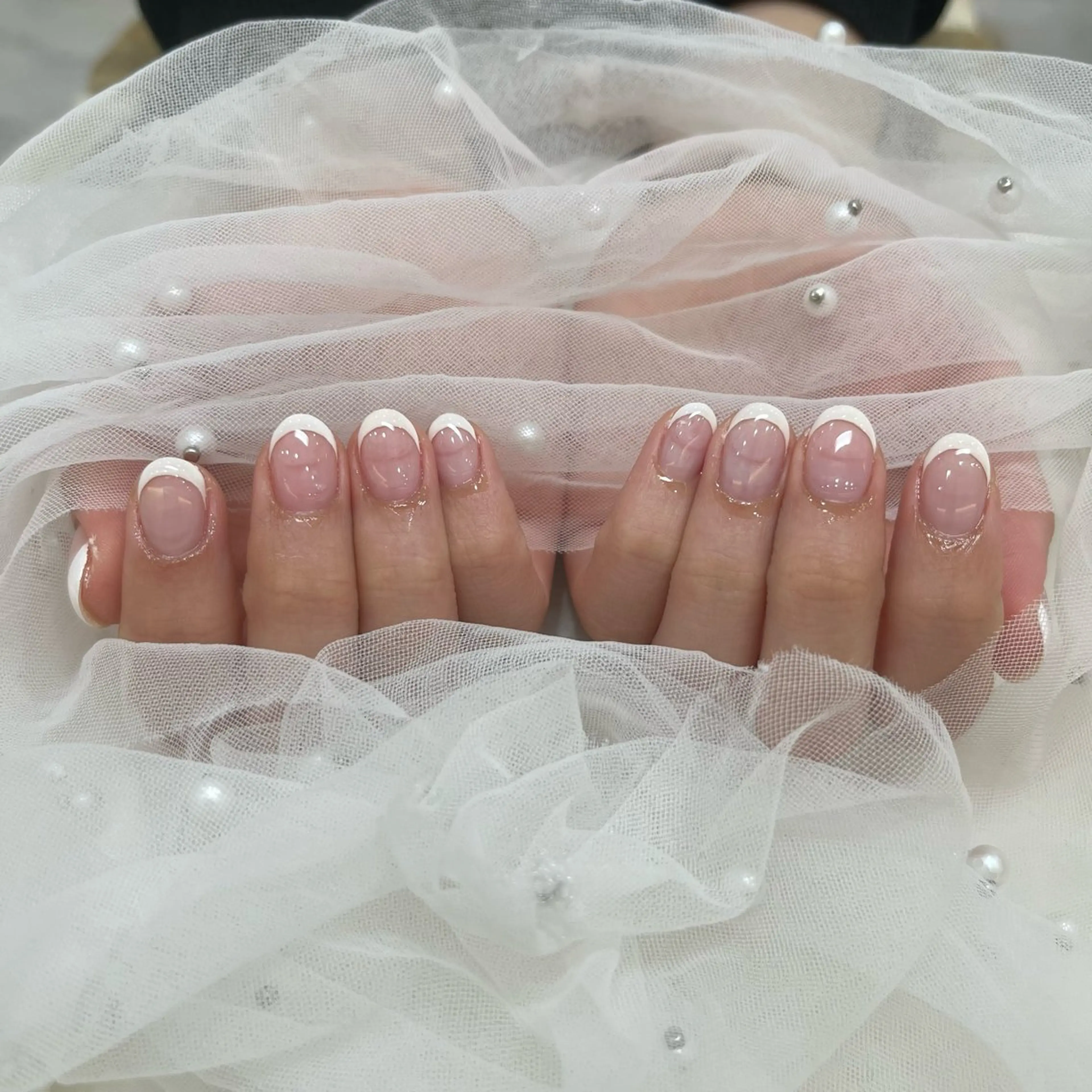 フレンチネイル 白　12/28 18:30-の写真