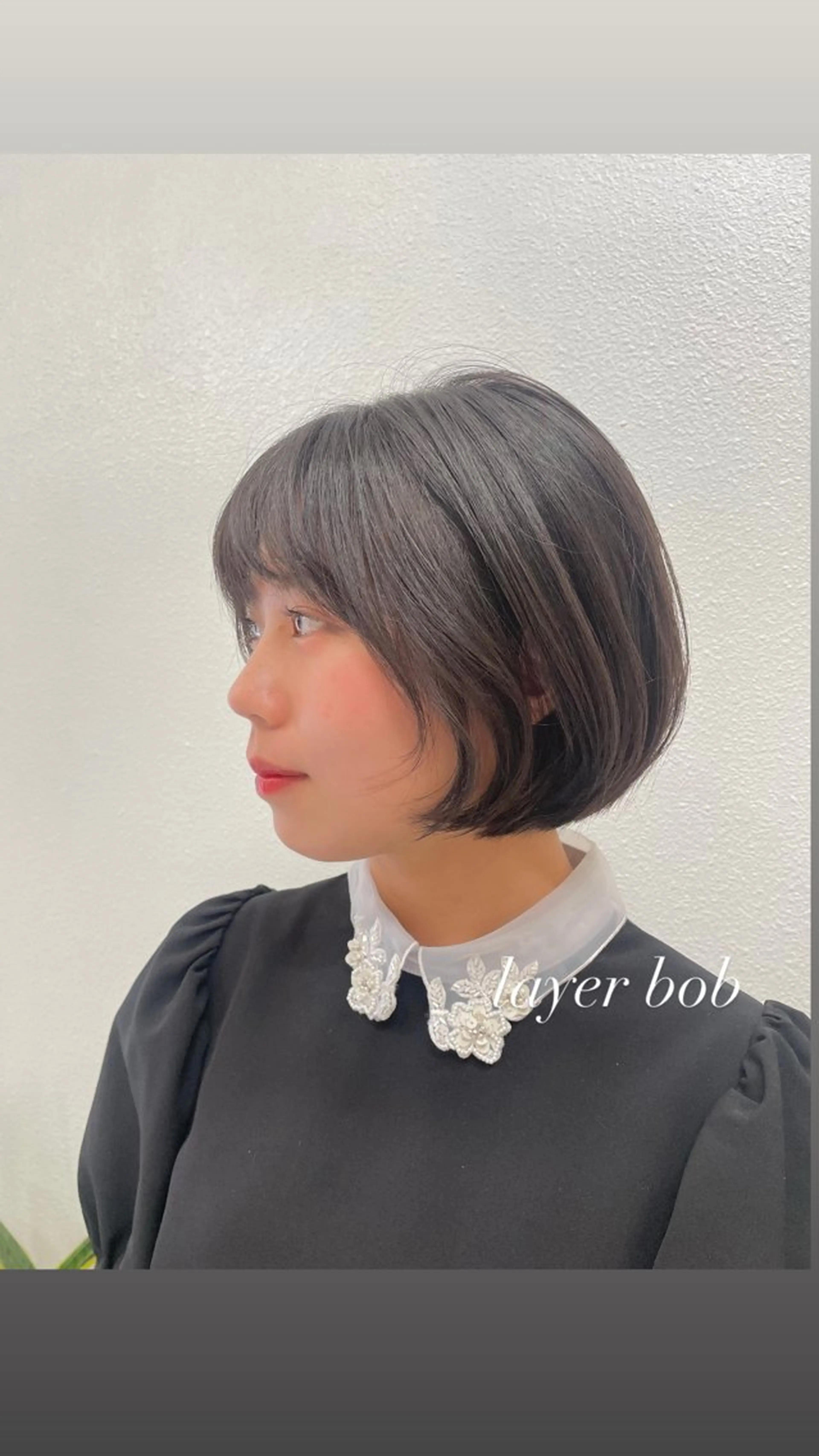 ショート ボブ 顔まわりレイヤー レイヤーカット カット ヘアカラー トリートメント ヘアセット ♡レイヤー/ボブ 透明感/うらら♡のヘアスタイル