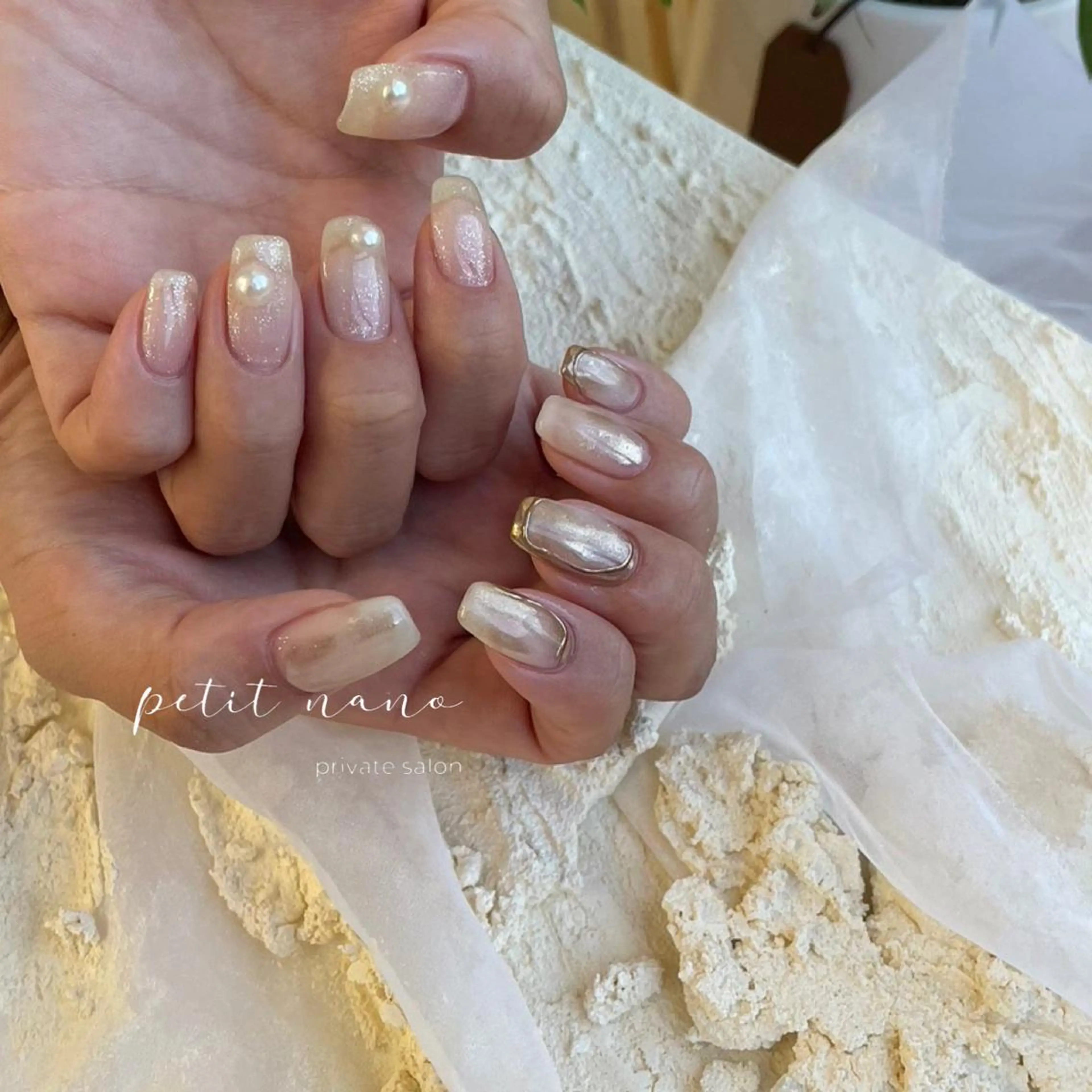 ネイル チークネイル ジェルネイル 韓国ネイル マグネットネイル ニュアンスネイル nail‪◯ petitnanoのネイルデザイン