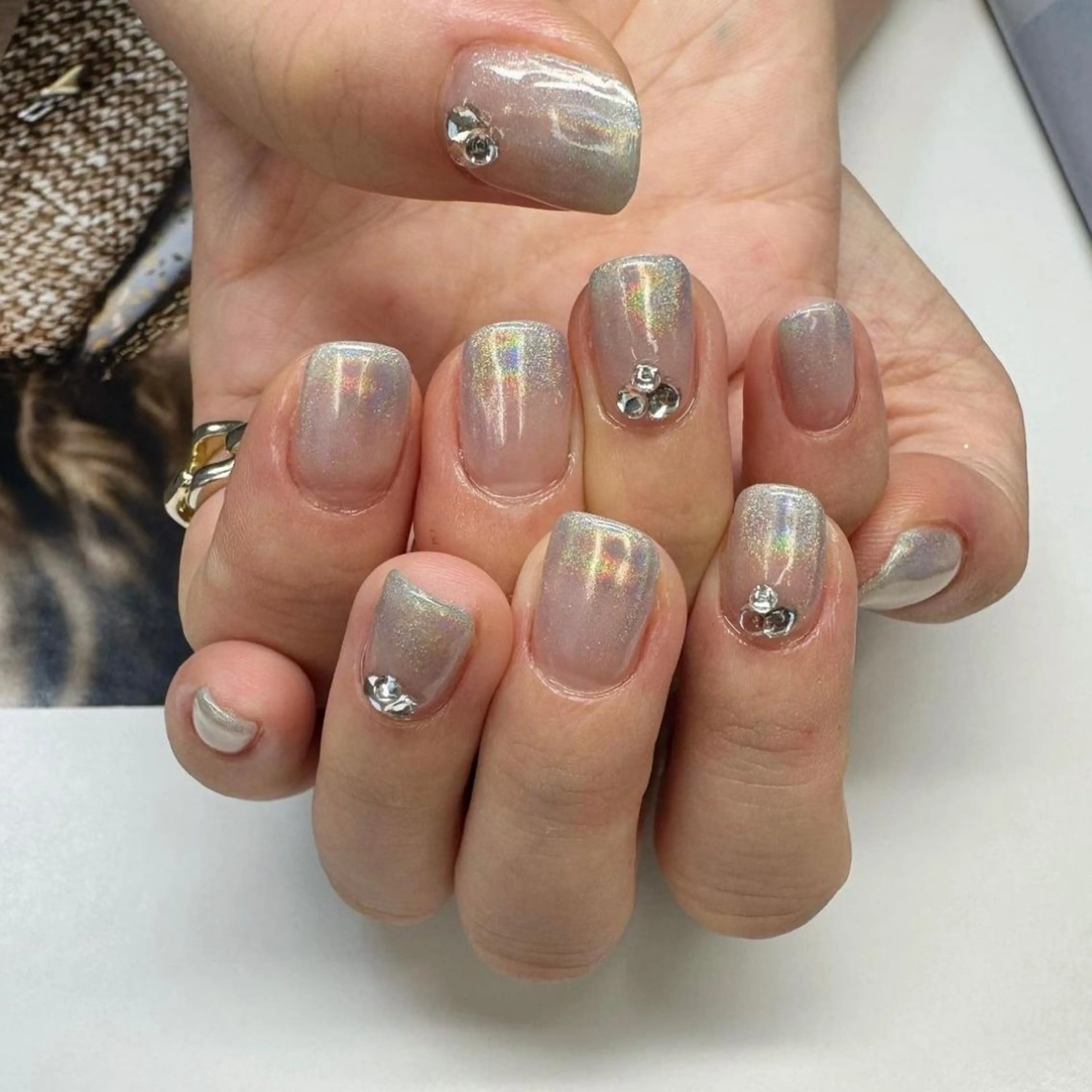 ネイル クリアネイル 氷ネイル・うるうるネイル キラキラネイル 韓国ネイル ミラーネイル 🪞KAPE NAIL 🪞のネイルデザイン