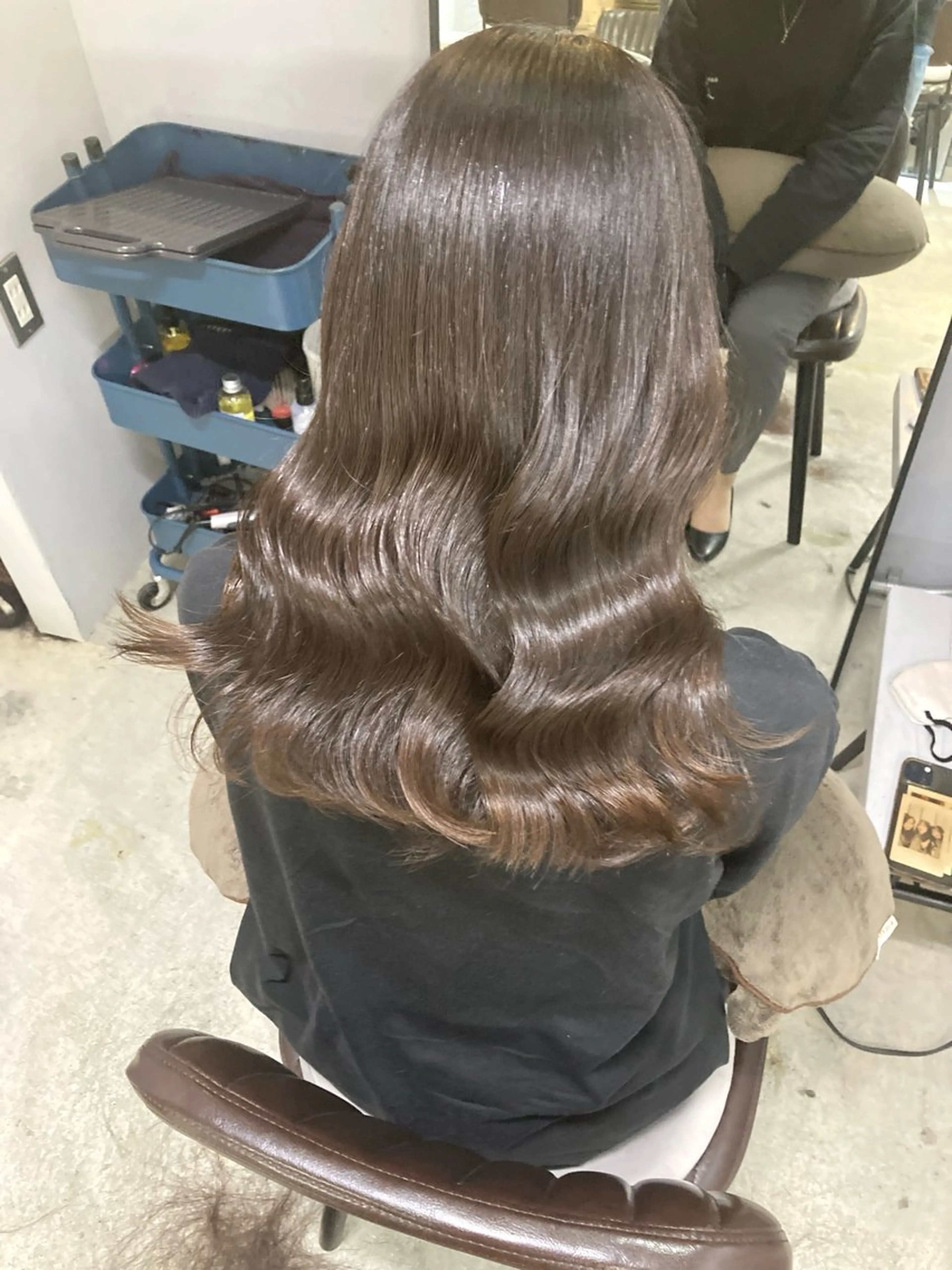 ミディアム カット ヘアカラー トリートメント 新井 広樹のヘアスタイル