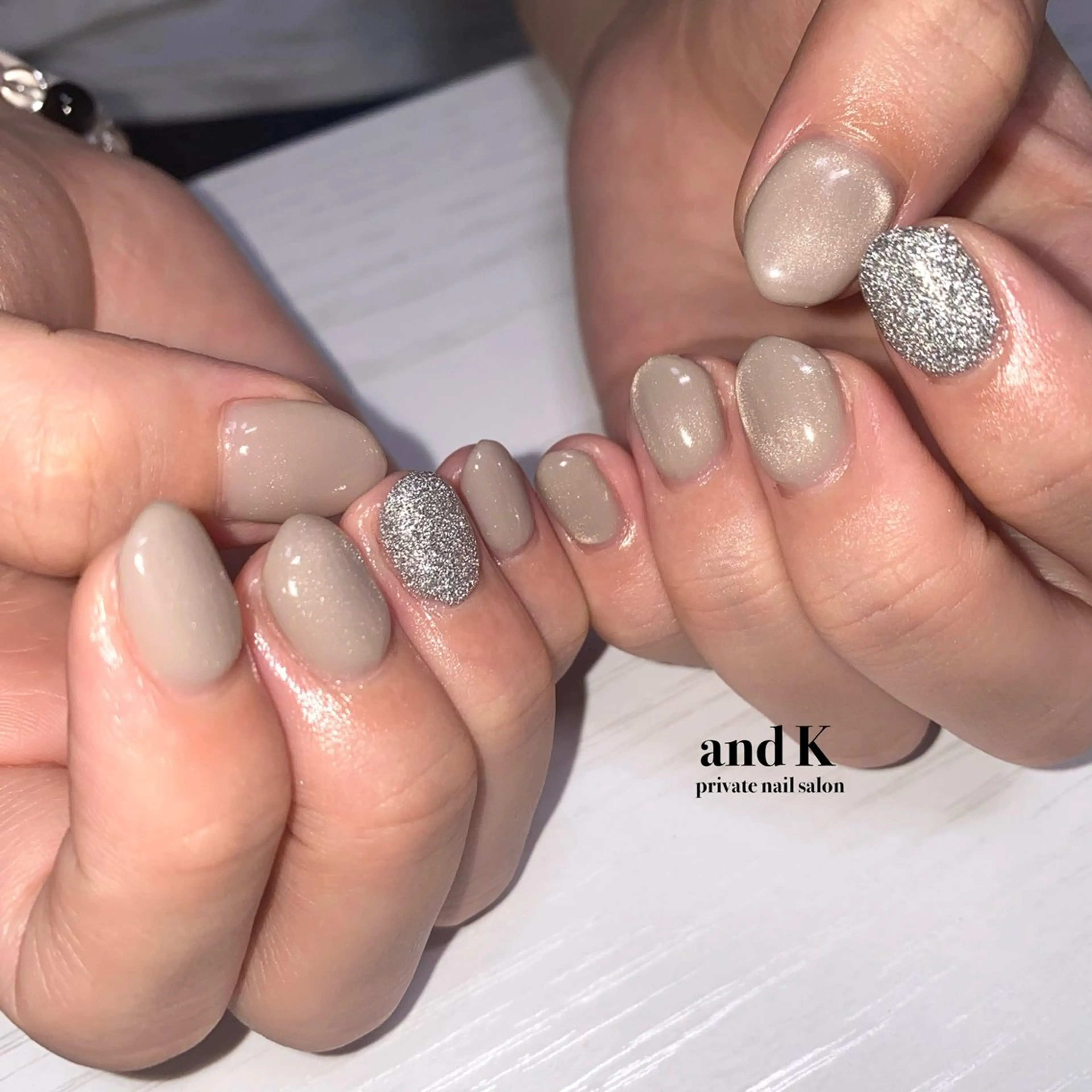 ネイル フラッシュネイル マグネットネイル シンプルネイル andK nail salonのネイルデザイン