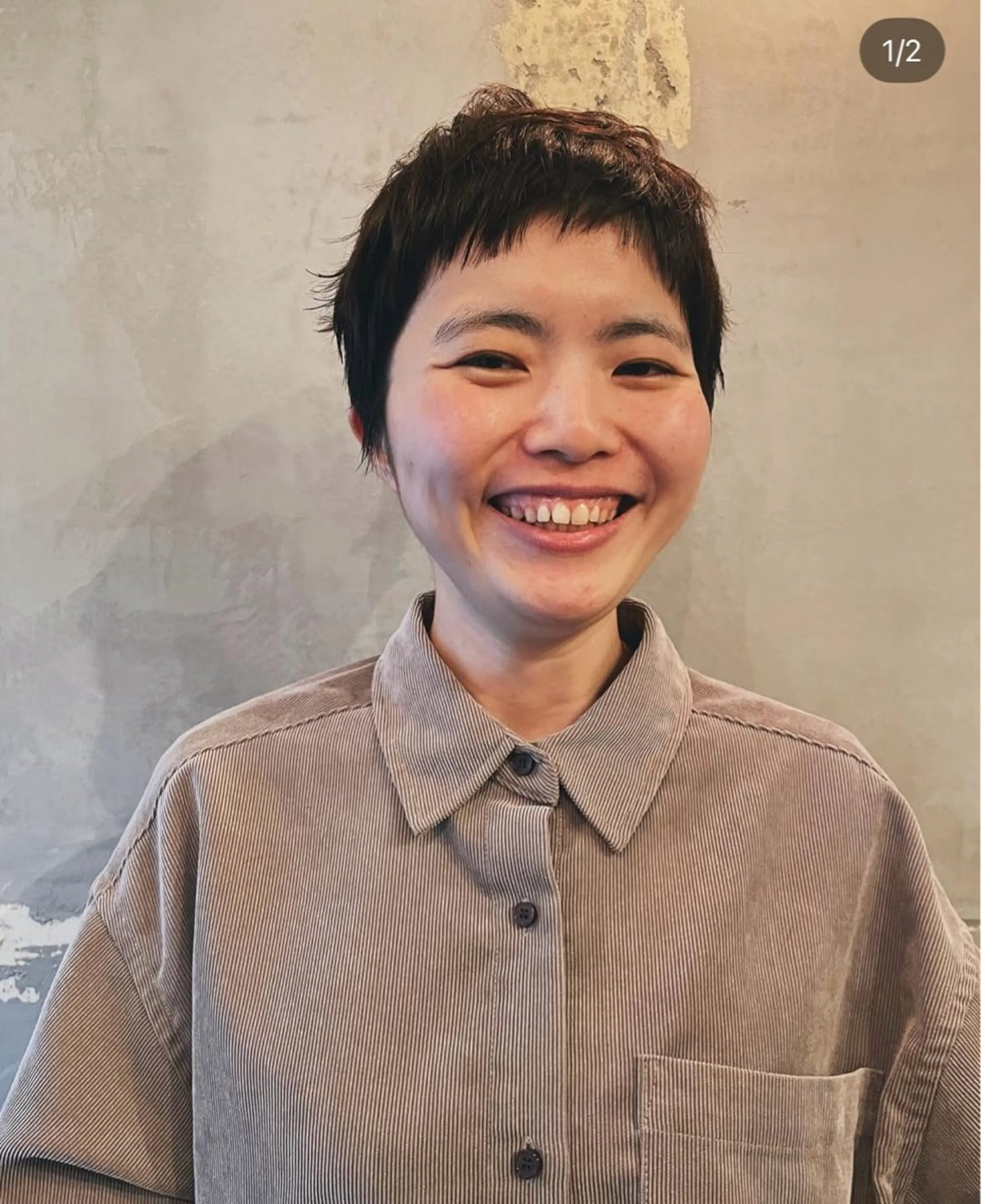 ショート カット ショートウルフくせ毛 お任せくださいのヘアスタイル