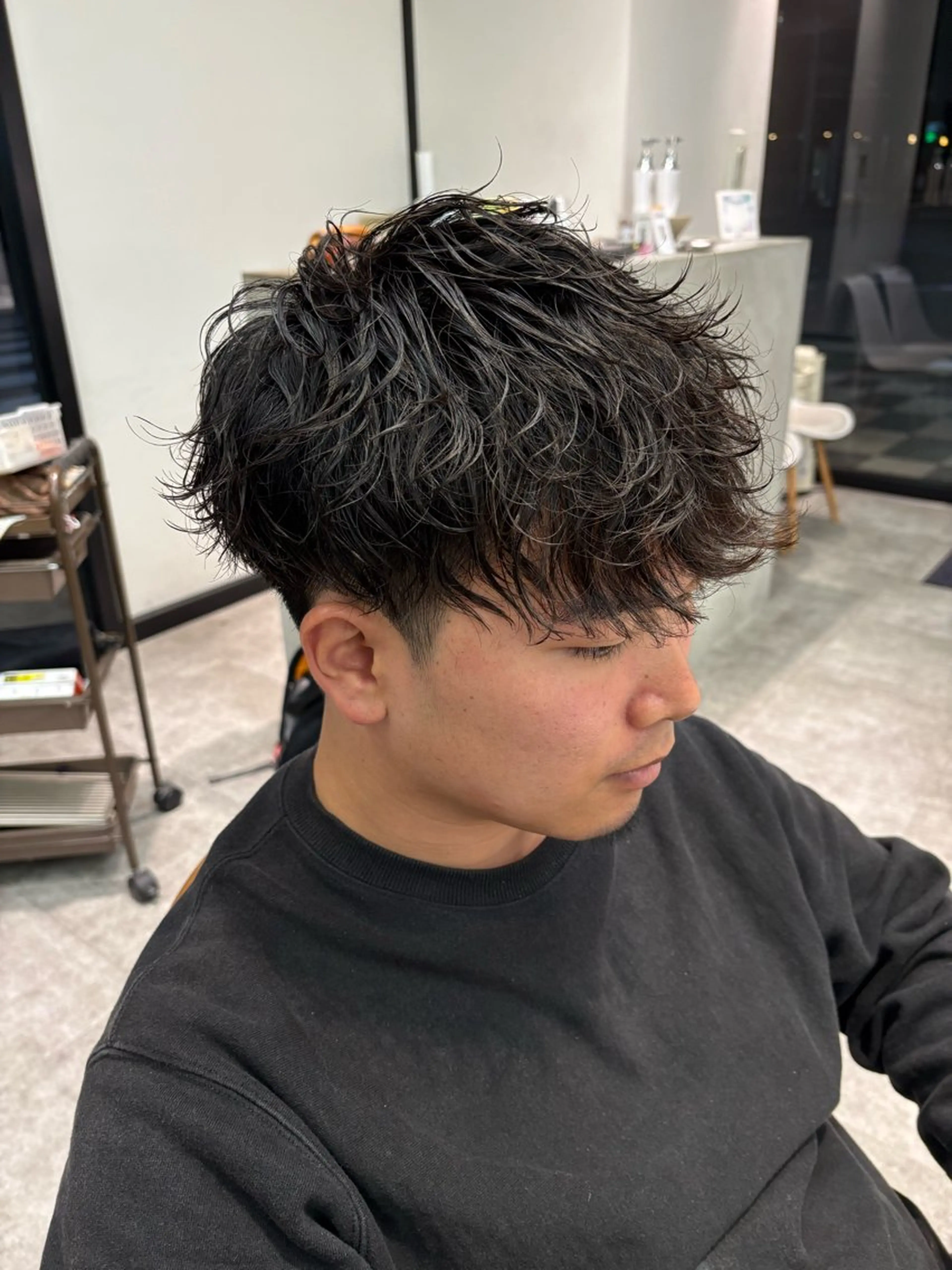 ショート パーマ メンズ カット パーマ 中島 耀一朗のヘアスタイル