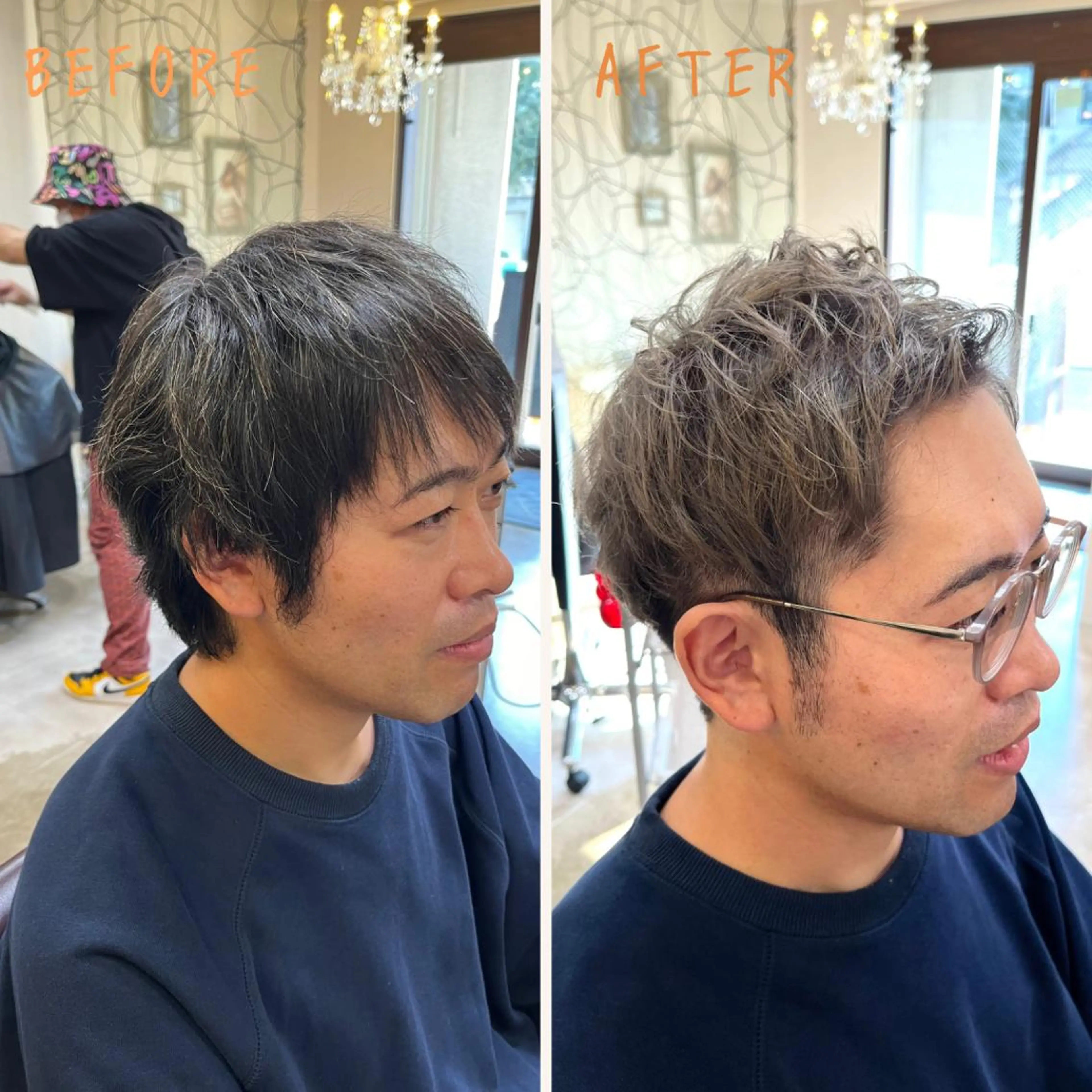 メンズ メンズブリーチ カット ヘアカラー トリートメント 澤崎 希望のヘアスタイル