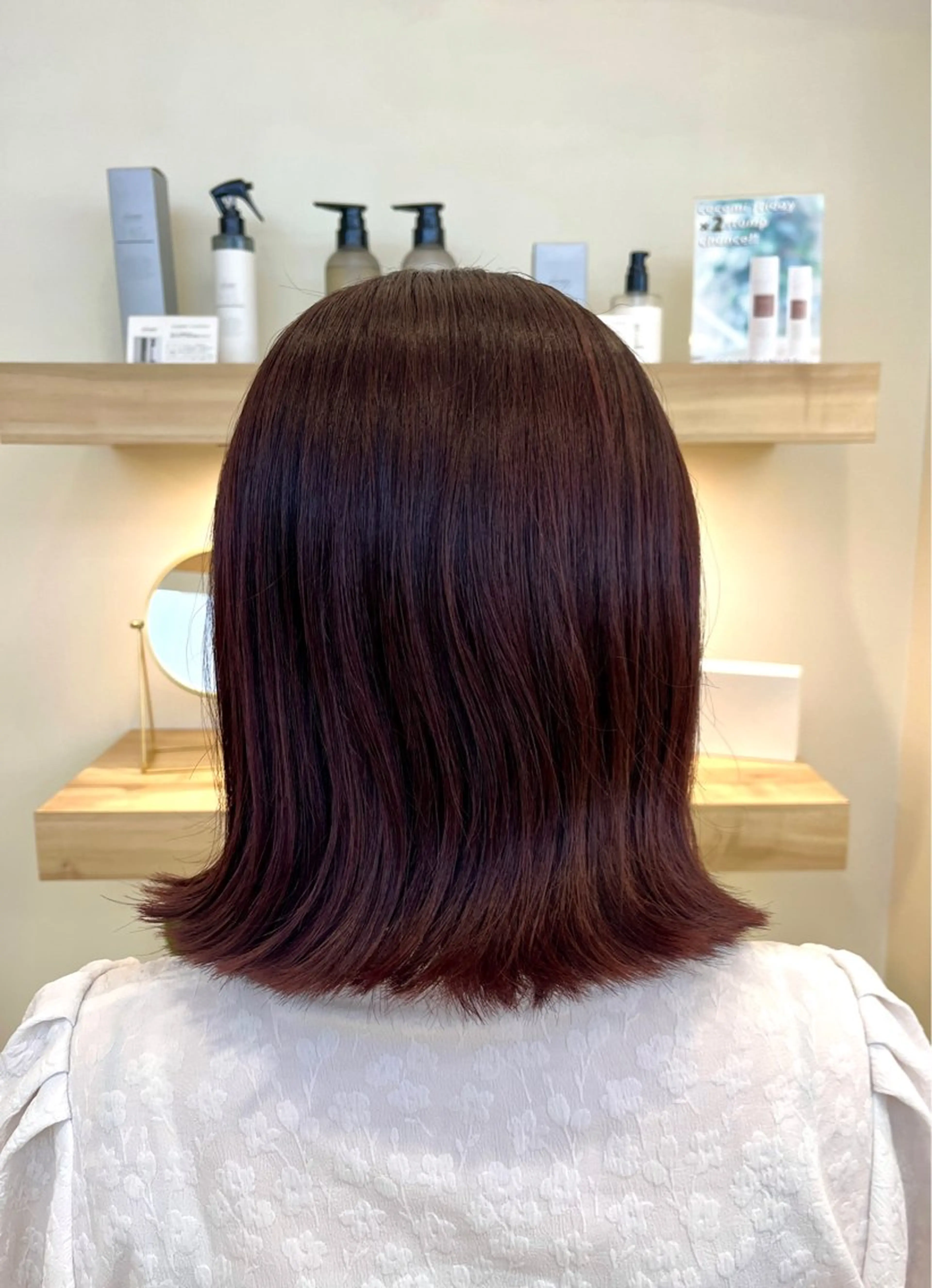 ミディアム カラー ヘアカラー 暖色カラー🍒スパ/ canna‎🤍のヘアスタイル