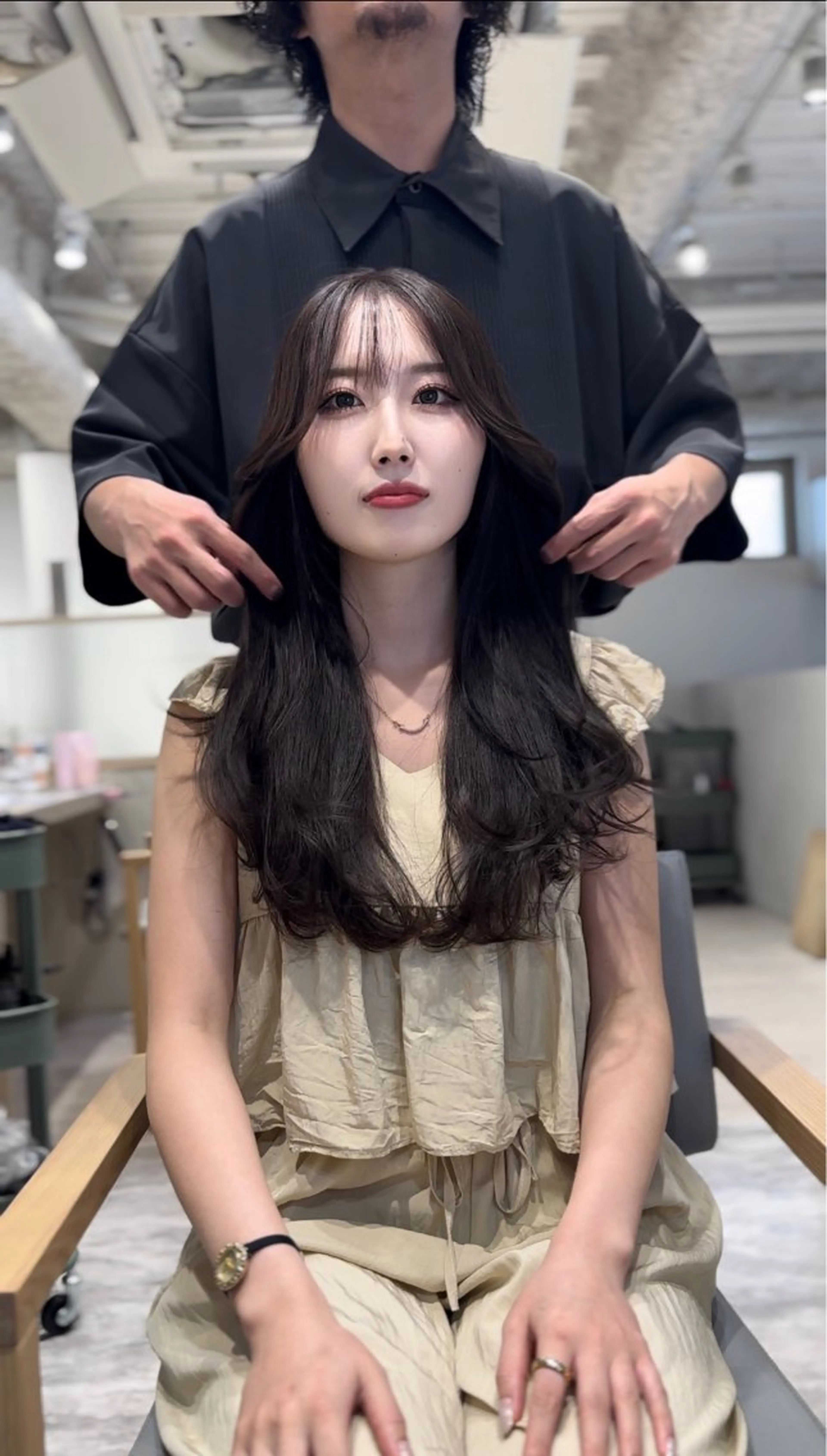 ロング カラー 髪質改善 韓国風ヘア レイヤーカット 髪質改善/美髪師/ 田邊翔伍のヘアスタイル