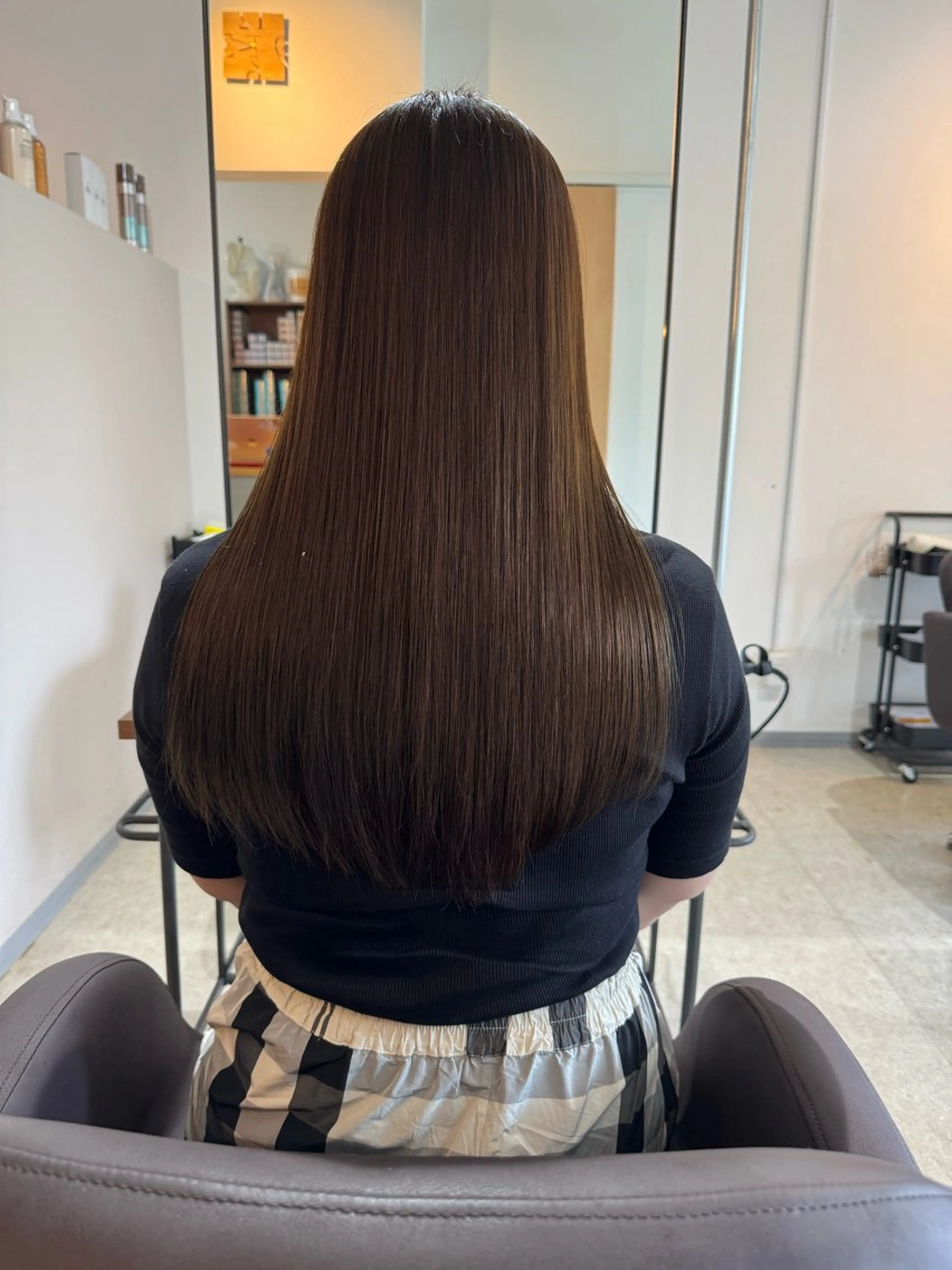 セミロング ボブ 韓国風ヘア レイヤーカット 縮毛矯正 ✨髪質改善美髪矯正✨ ボブ/韓国レイヤー✨のヘアスタイル