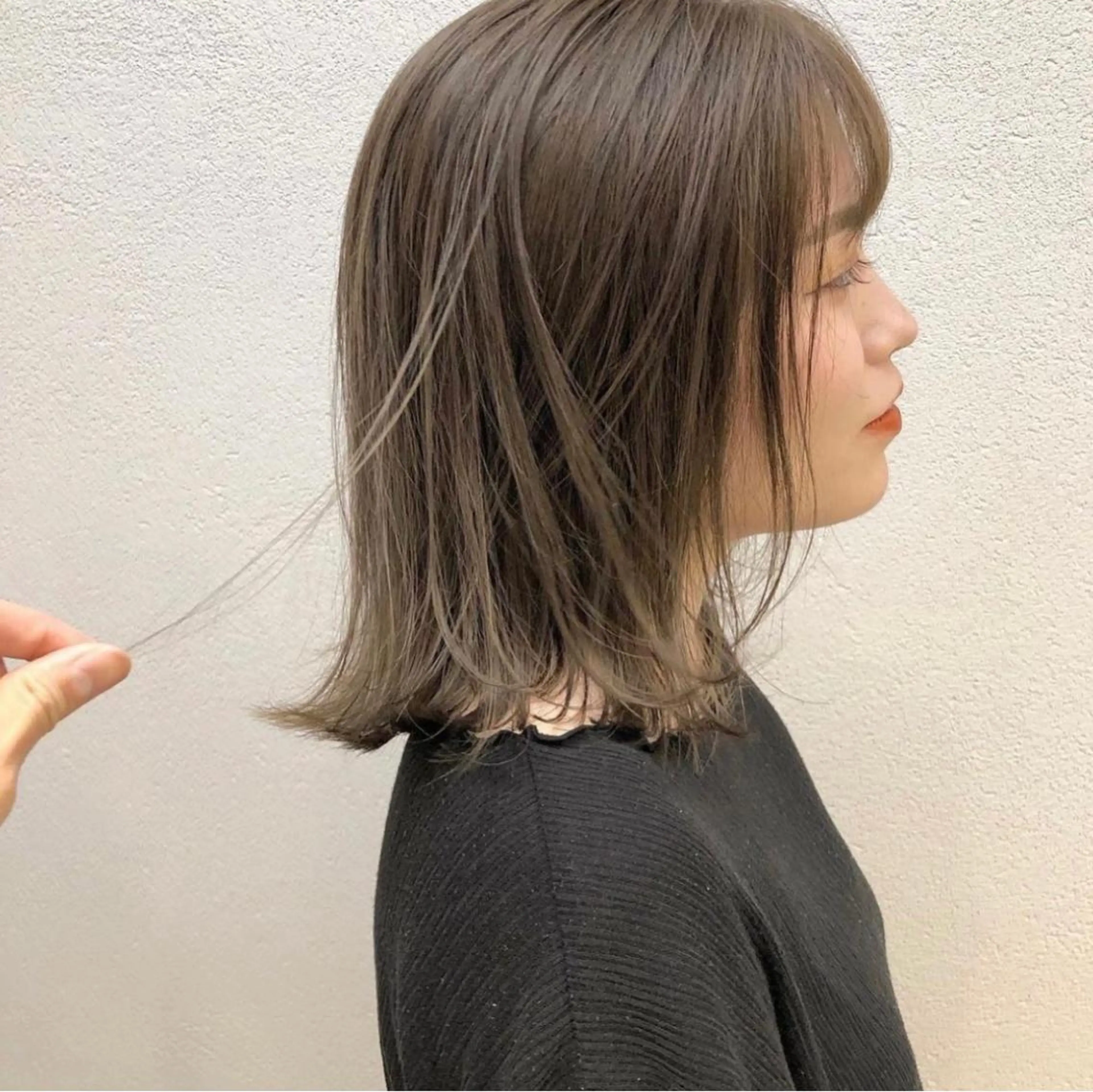 ミディアム カラー ショート・ボブパーマ 指名No.1かけるのヘアスタイル