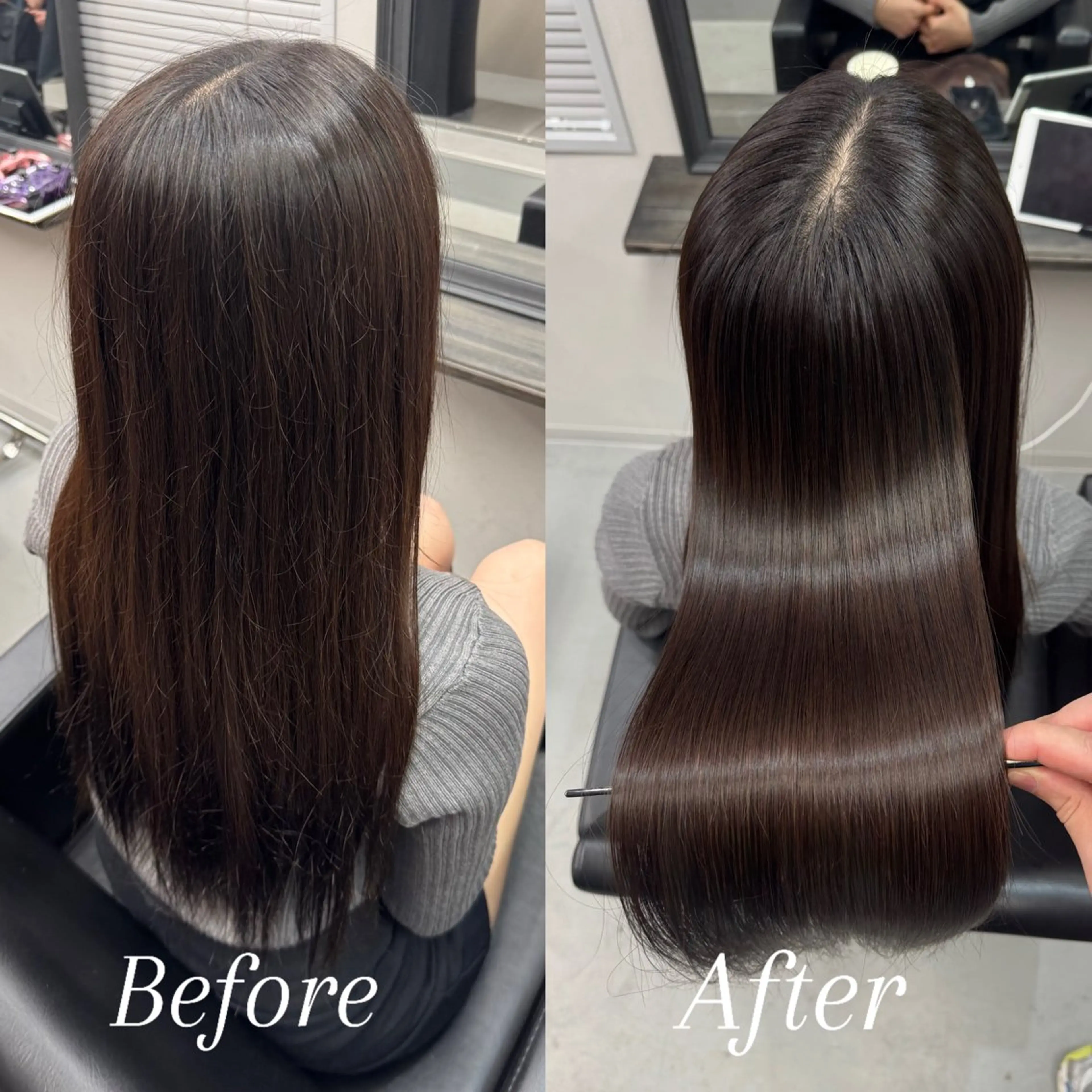 🌟縮毛矯正orストレートパーマ＋髪質改善トリートメント🌟艶々にしたい方はこちら💁‍♀️の写真