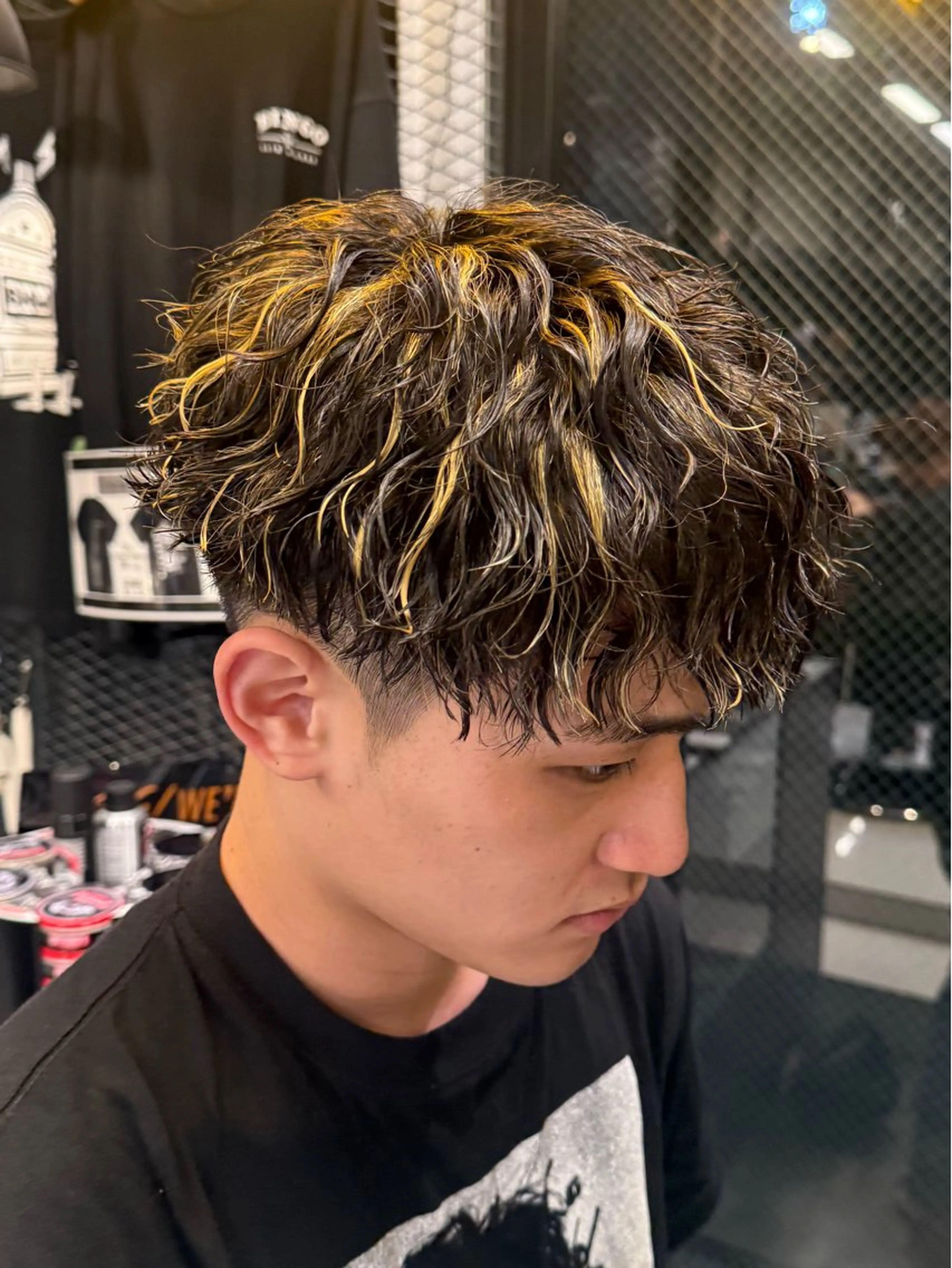 ショート パーマ メンズ カット ヘアカラー パーマ ツイスパ/メンズ パーマ/歩夢のヘアスタイル