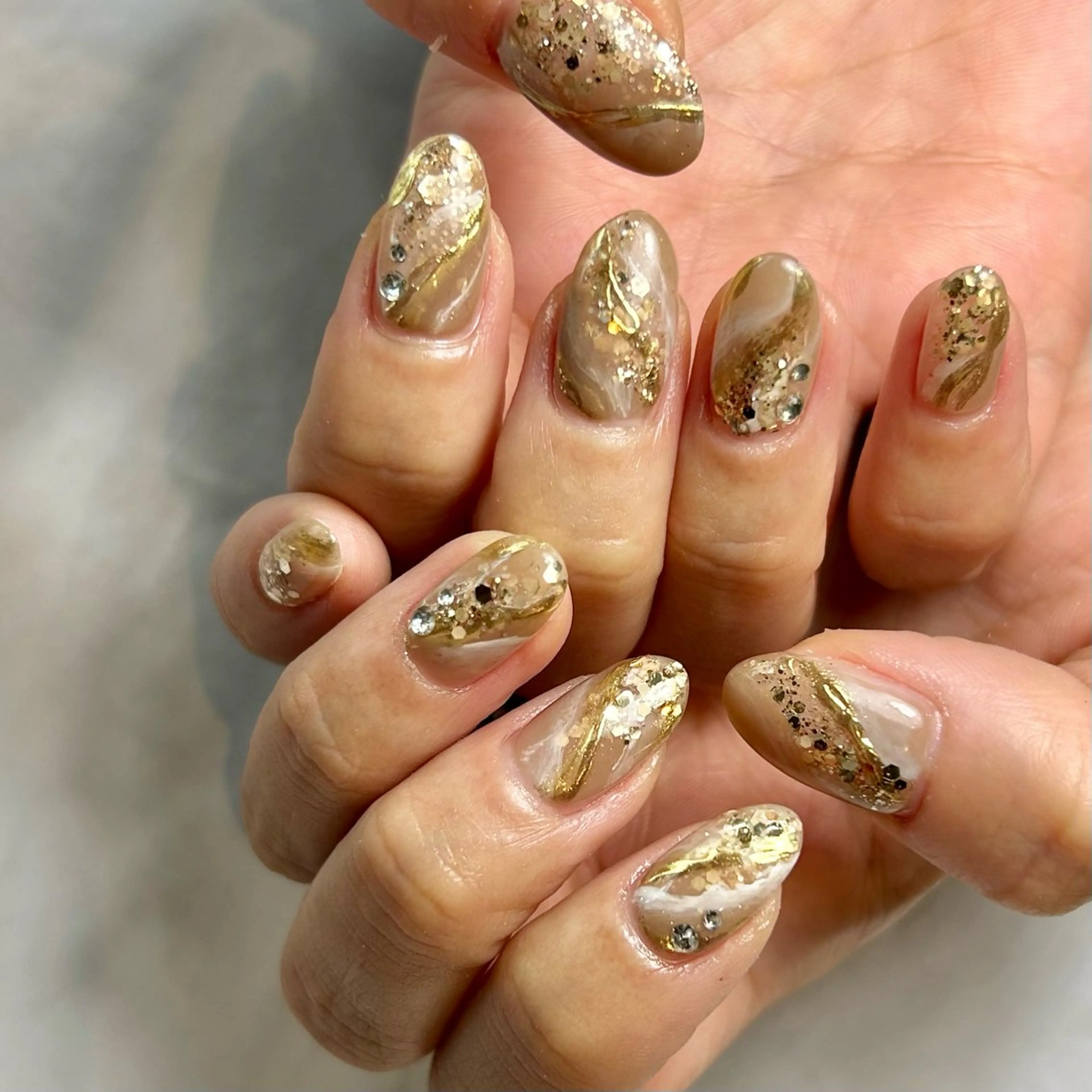 ネイル 持ち込み ニュアンスネイル ハンドネイル Reflection marikoのネイルデザイン