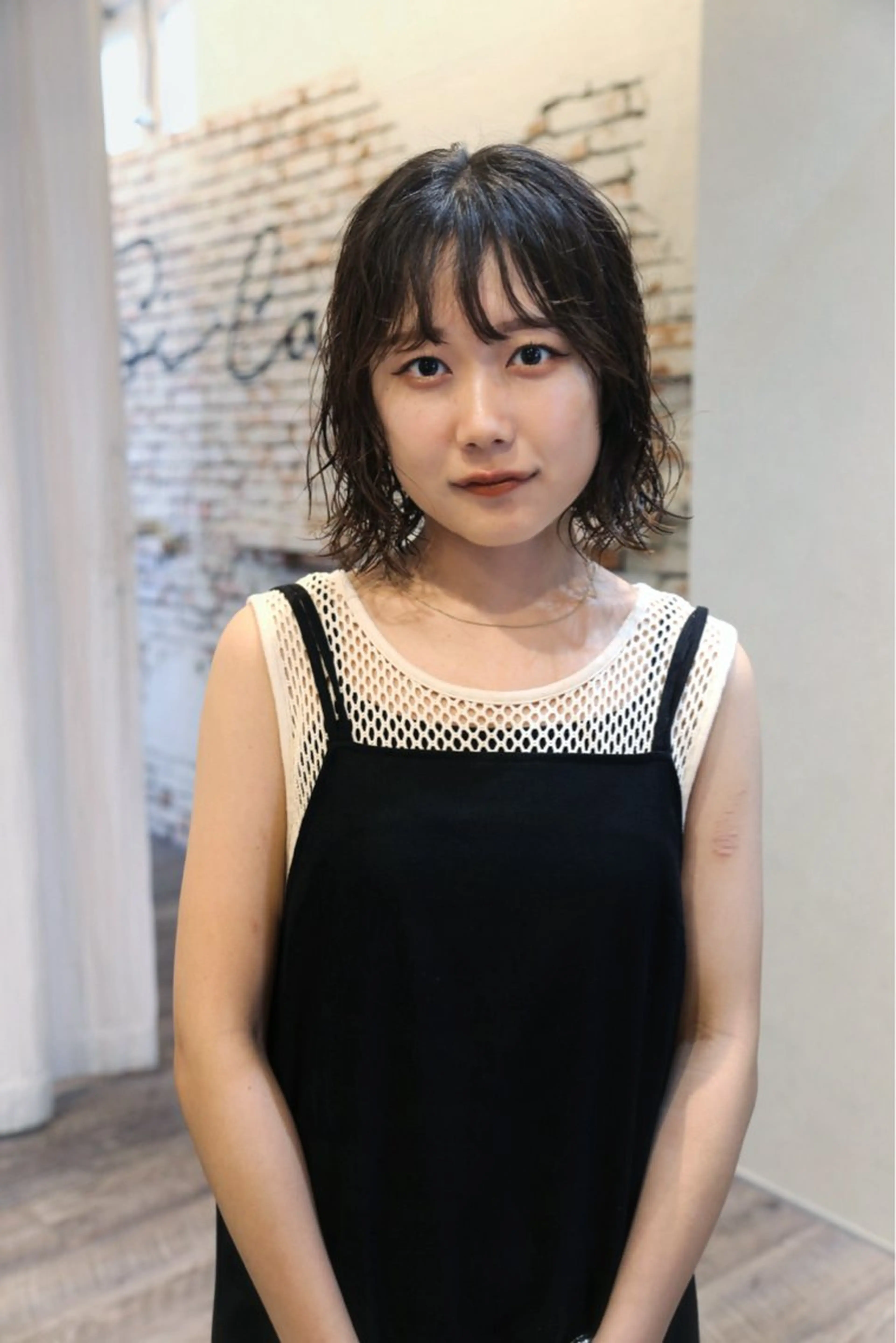 ショート ボブ カット パーマ トリートメント デザインパーマ 藤田和樹のヘアスタイル