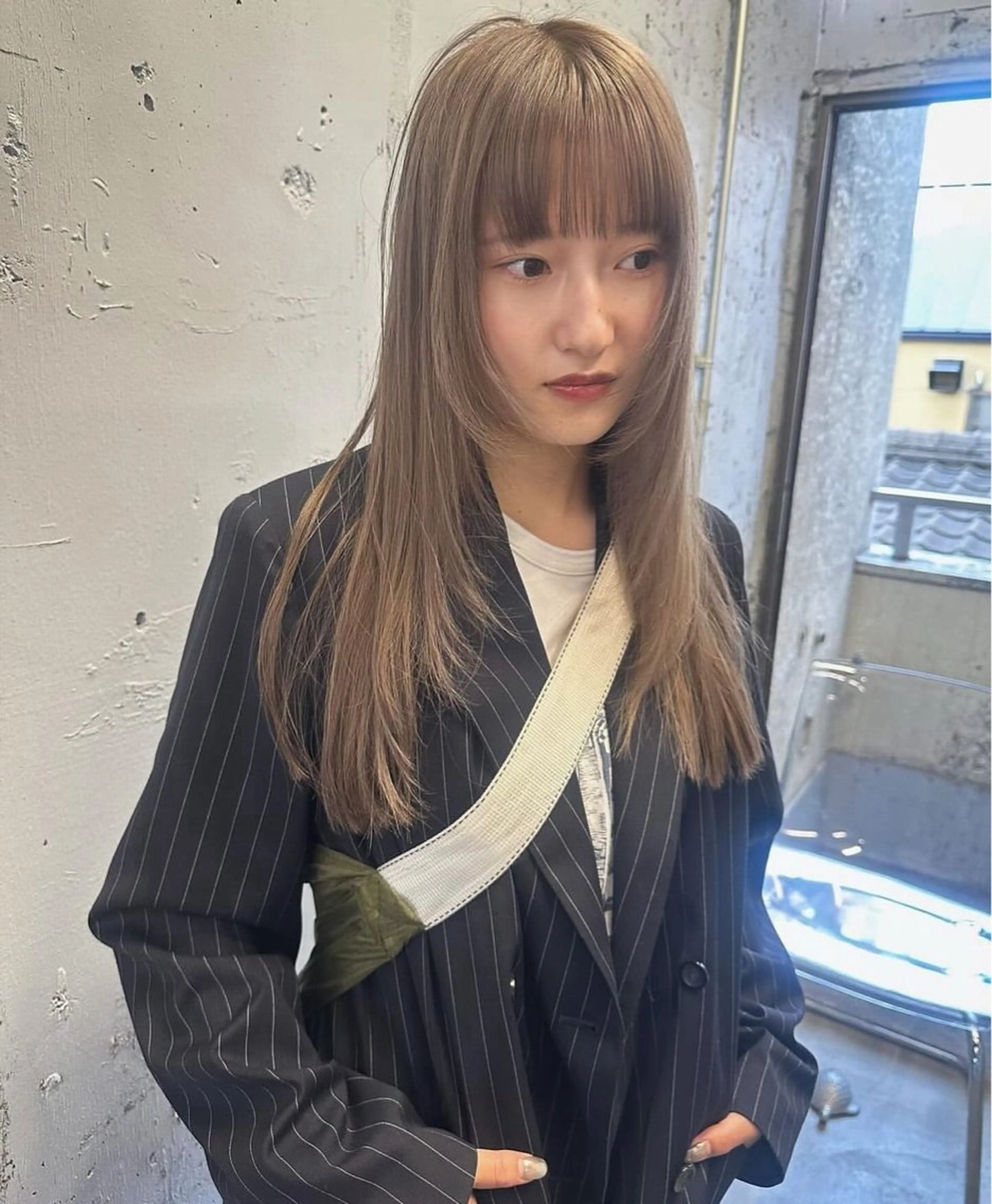 ロング 顔まわりレイヤー 顔周りカット レイヤーカット ボブ/顔周りレイヤー 似合わせcut🪽のヘアスタイル