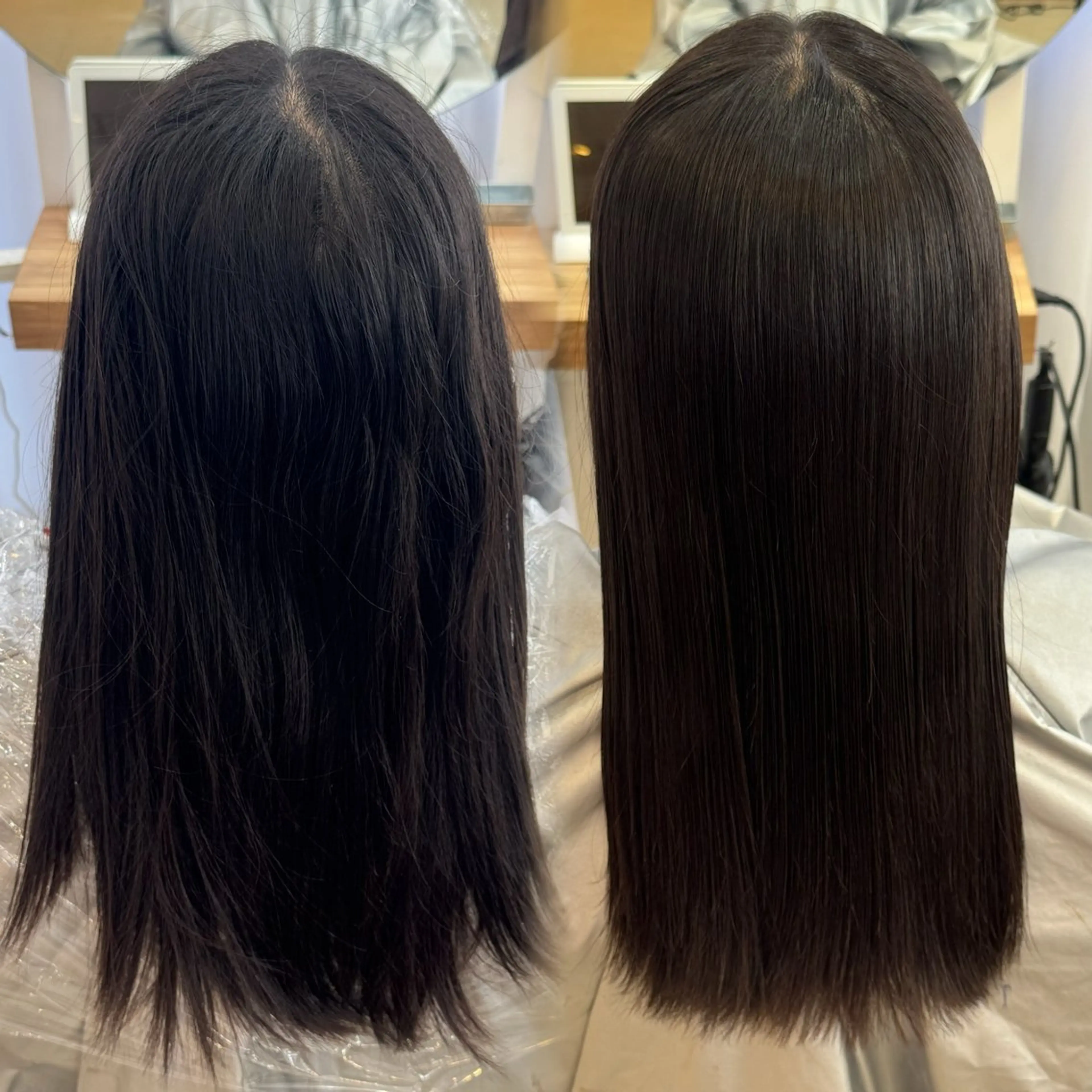 セミロング 縮毛矯正 Agu hair 粉河のヘアスタイル