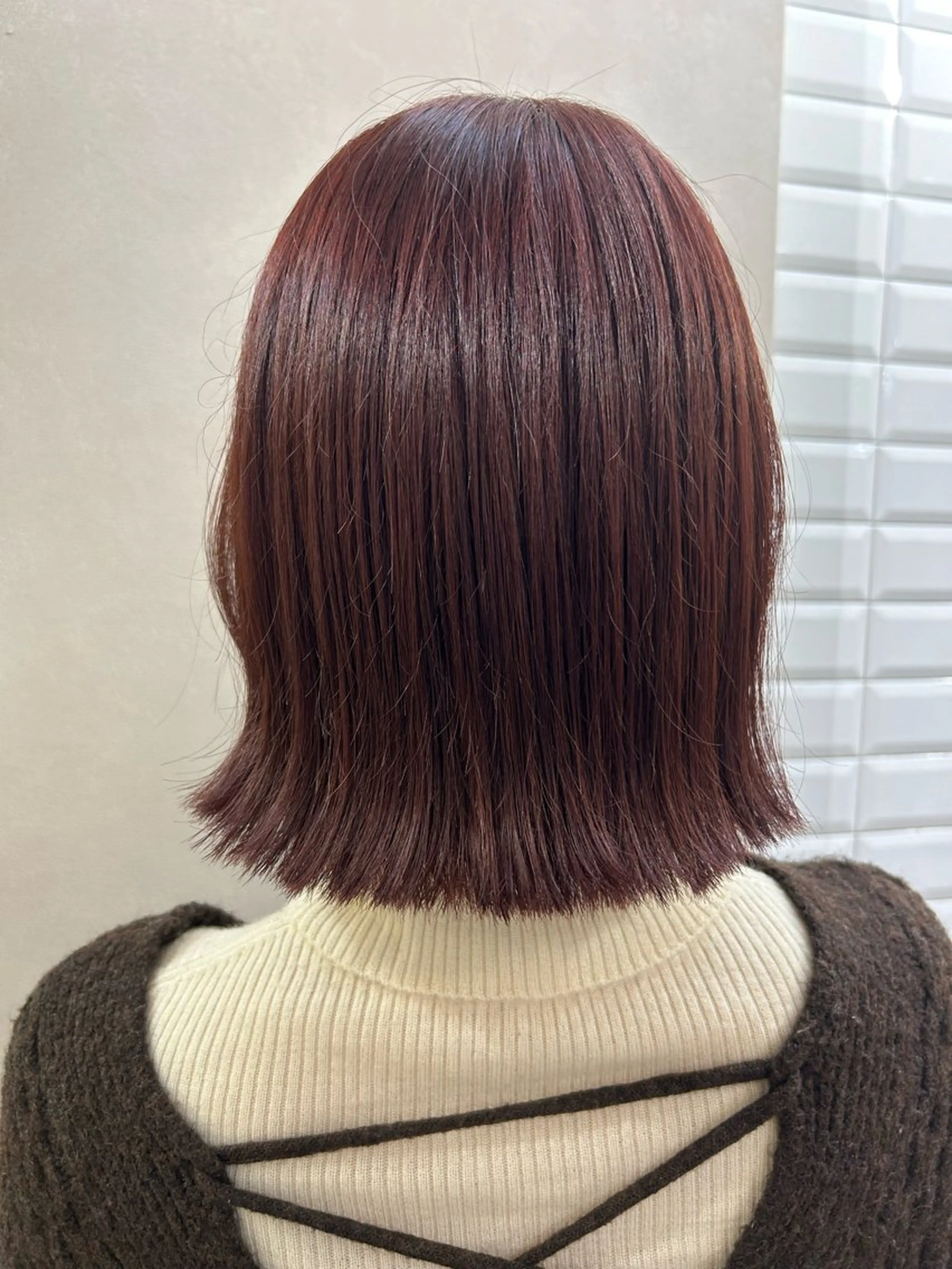 ショート カラー ブラウンカラー レッドカラー レッドブラウン カット ヘアカラー トリートメント hub hair レイヤー/透明感のヘアスタイル