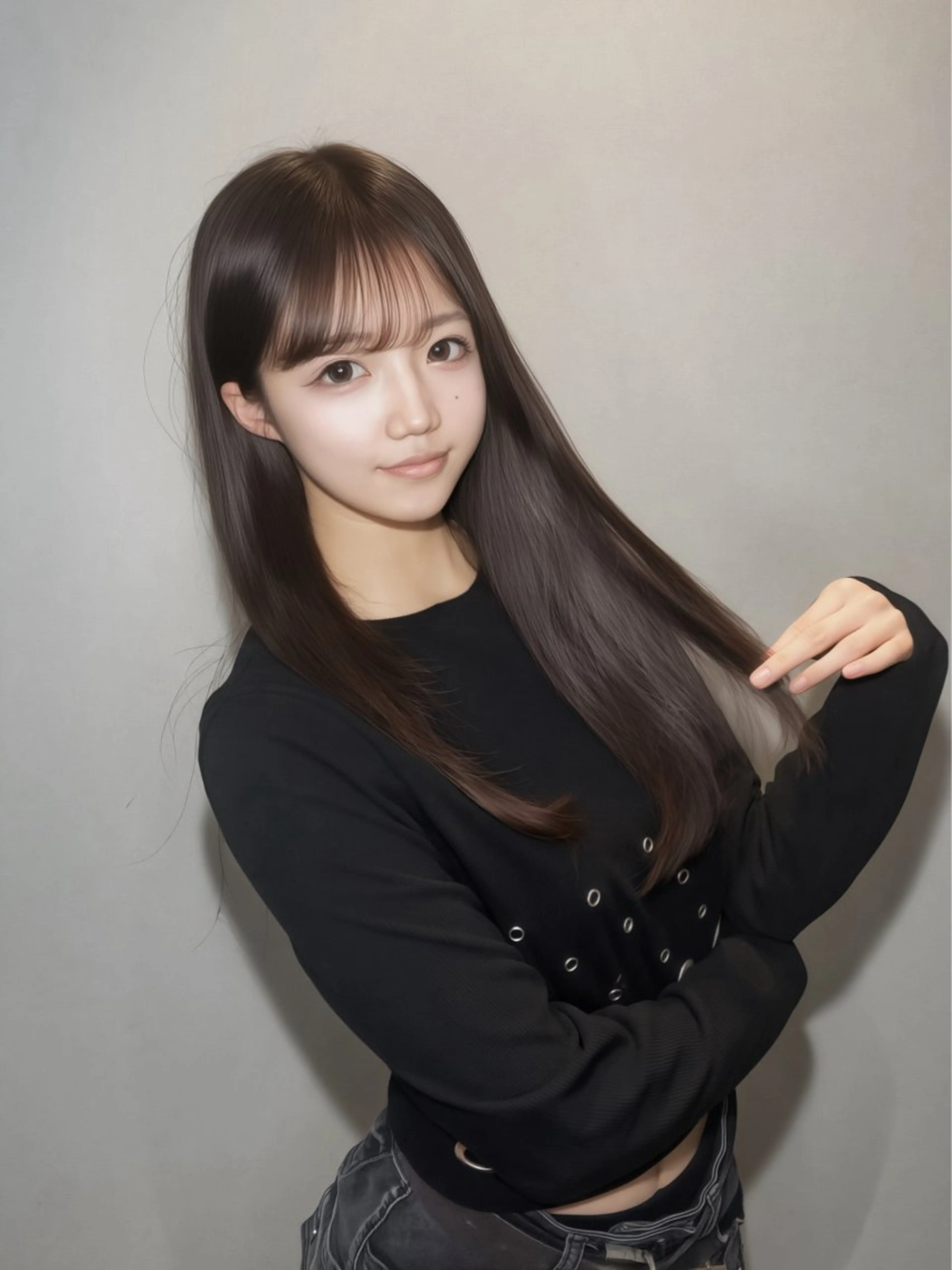 セミロング 髪質改善 韓国風ヘア レイヤーカット 縮毛矯正 トリートメント ヘアカラー トリートメント 髪質改善/shuki 韓国/代表取締役のヘアスタイル