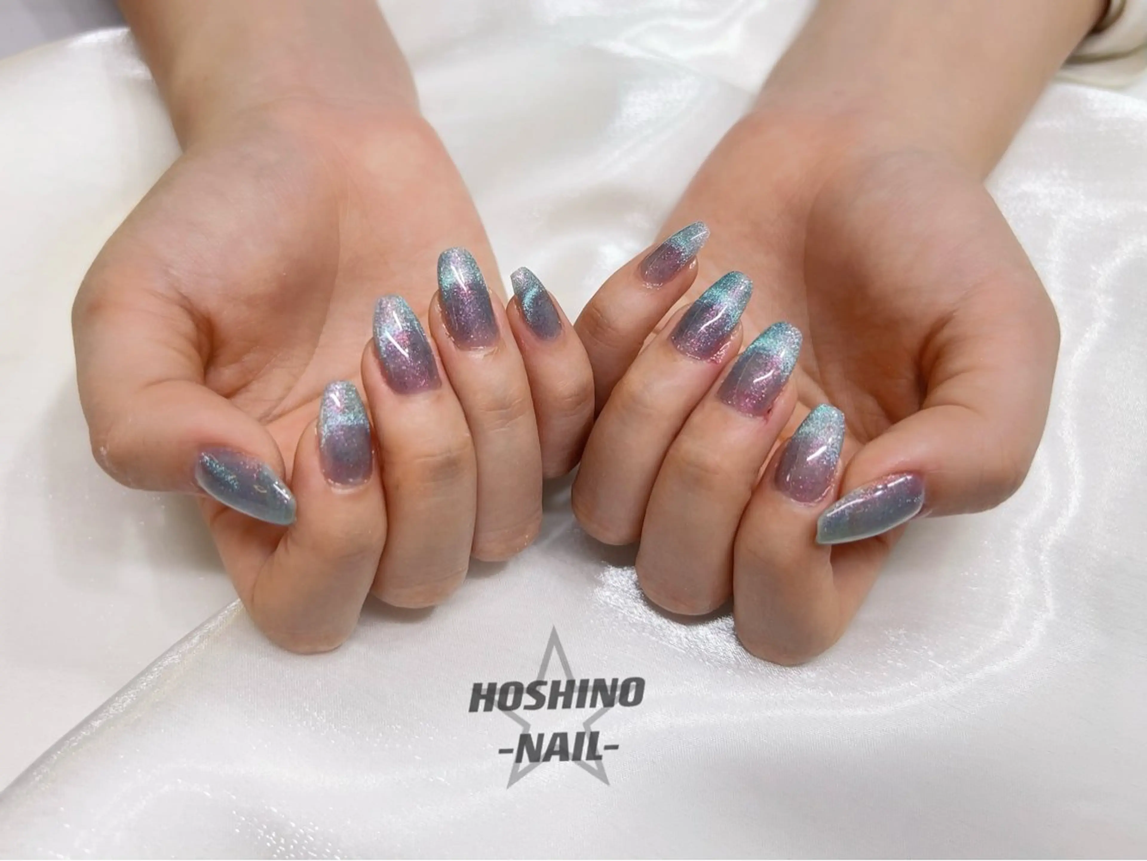 ネイル フレンチネイル マグネットネイル マグネットフレンチ シンプルネイル 春ネイル ハンドネイル ★HOSHINO NAIL★新宿店のネイルデザイン