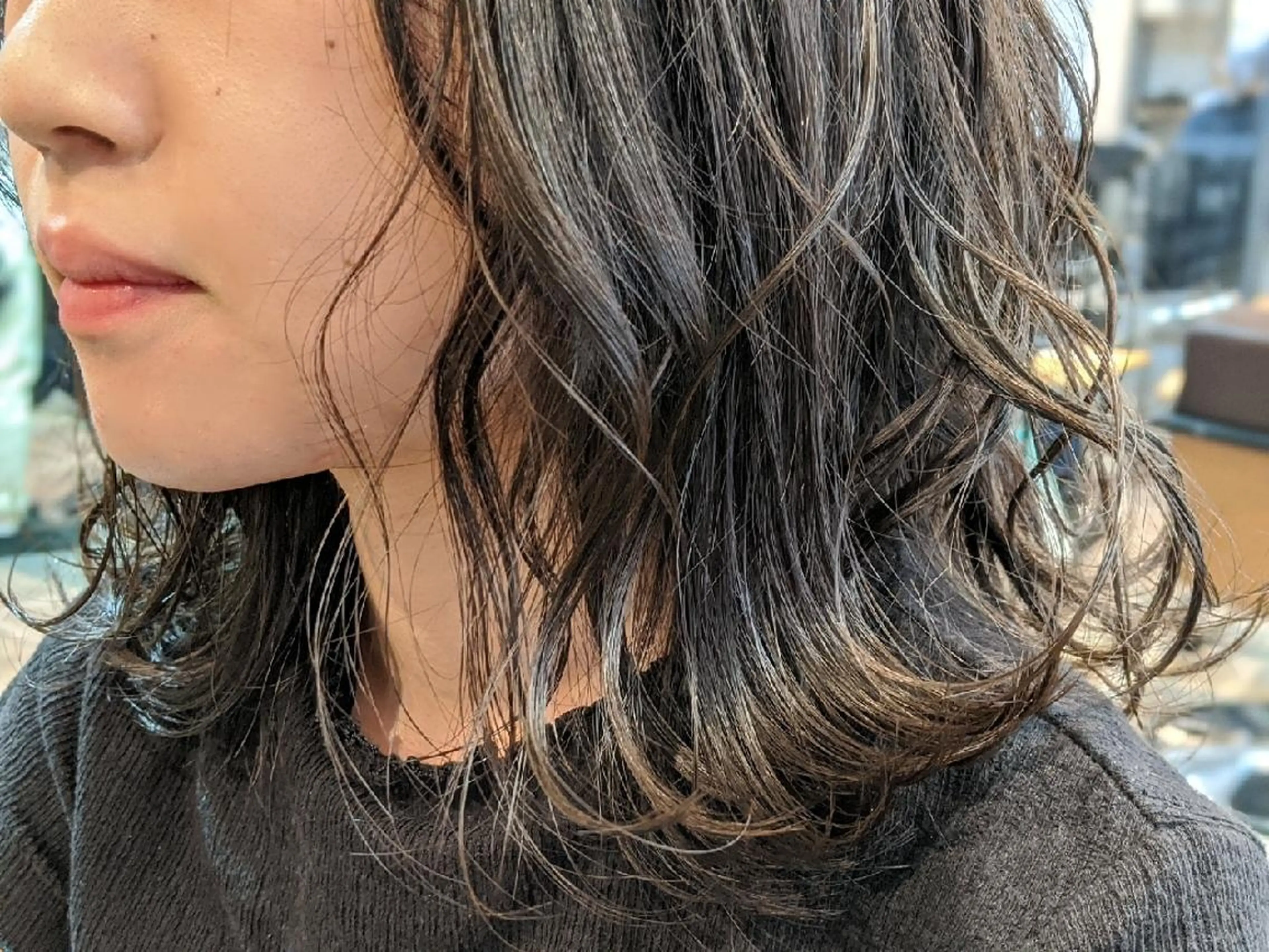 ミディアム カラー ヘアアレンジ アッシュ 透明感カラー 🌷お任せOK🌷✨ N°ilducaえりのヘアスタイル