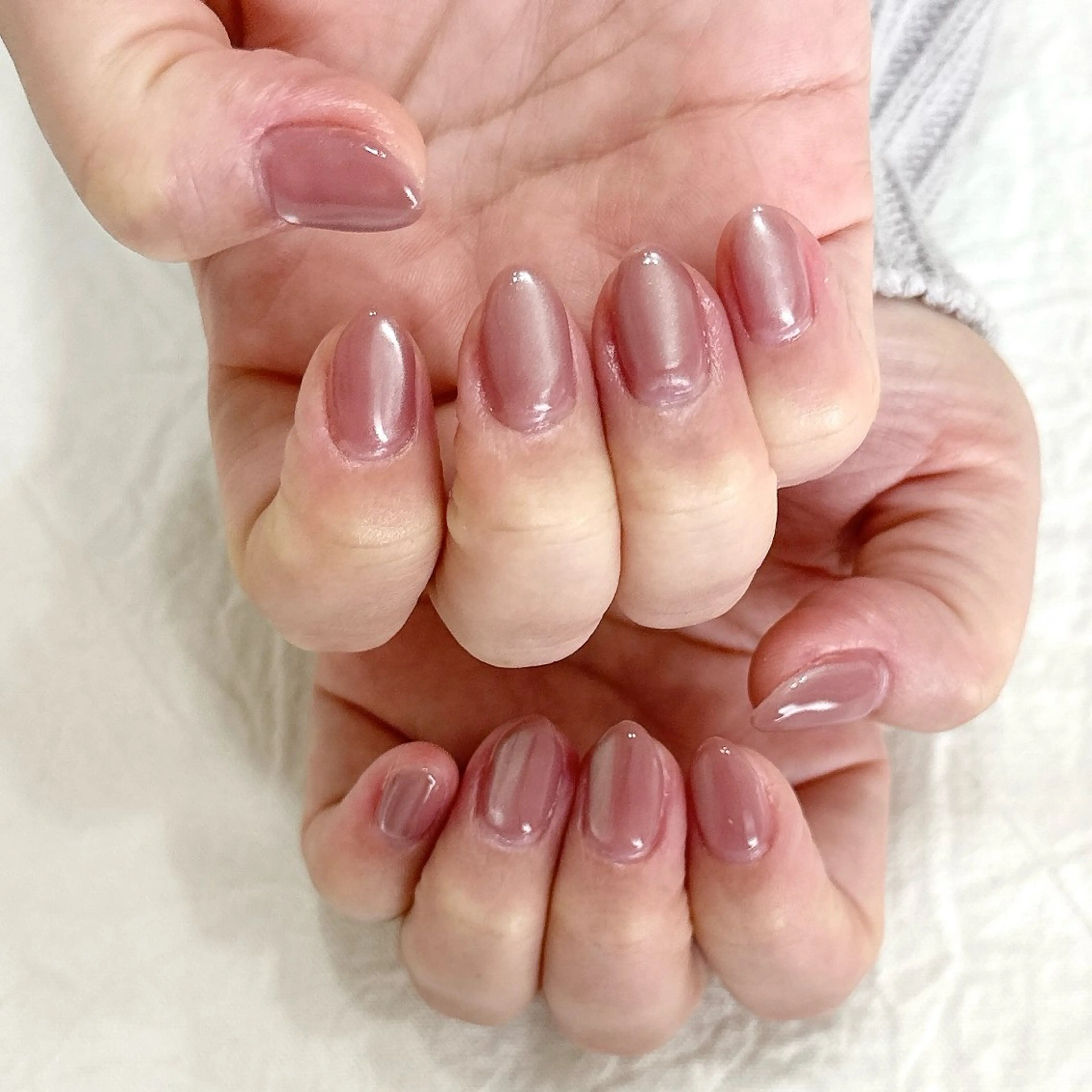 ネイル マグネットネイル ピンク シルバー ハンドネイル peaberry nailのネイルデザイン