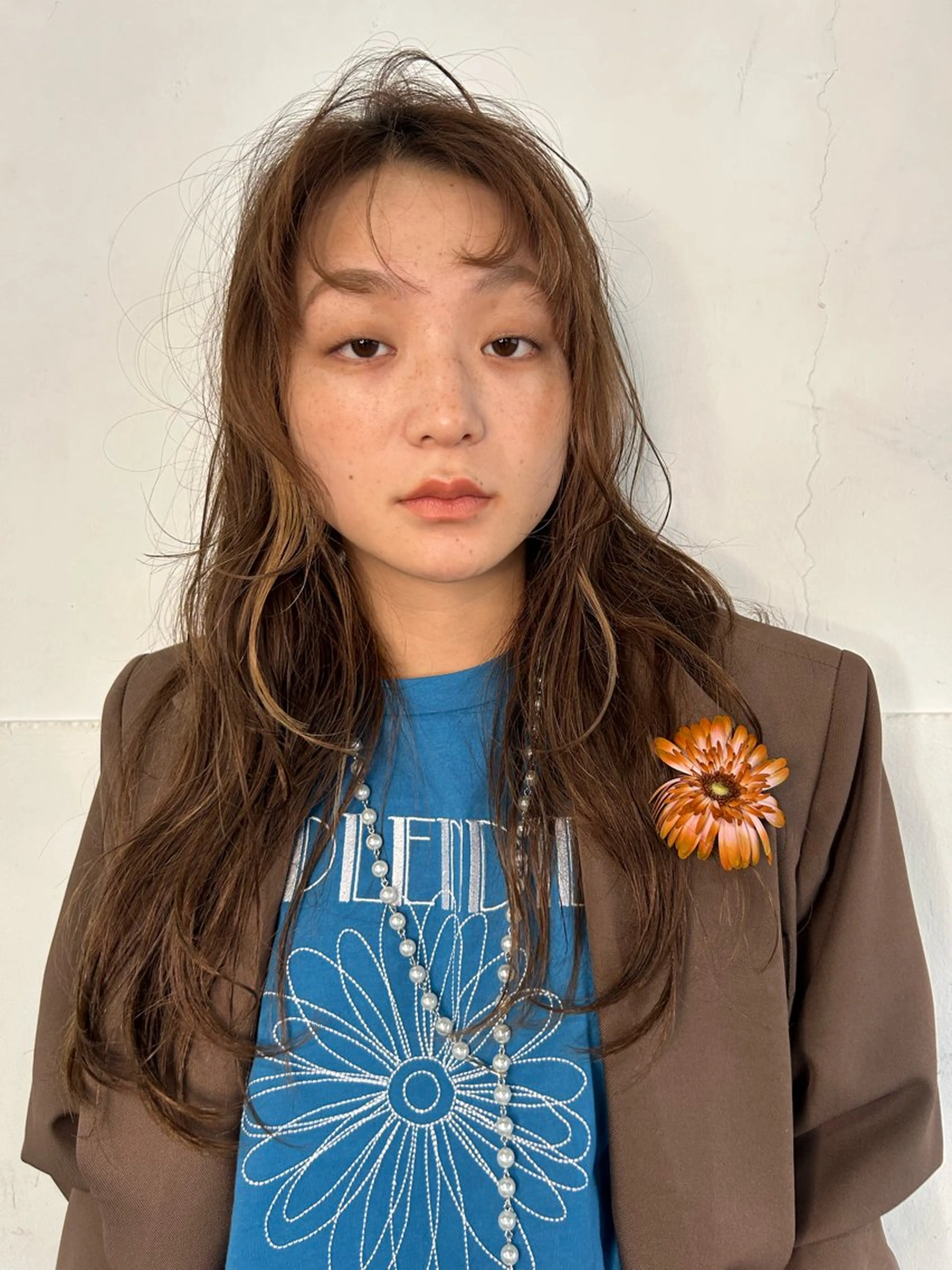 ロング カラー 似合わせカット 小川真歩/パーマ /暖色オリーブのヘアスタイル