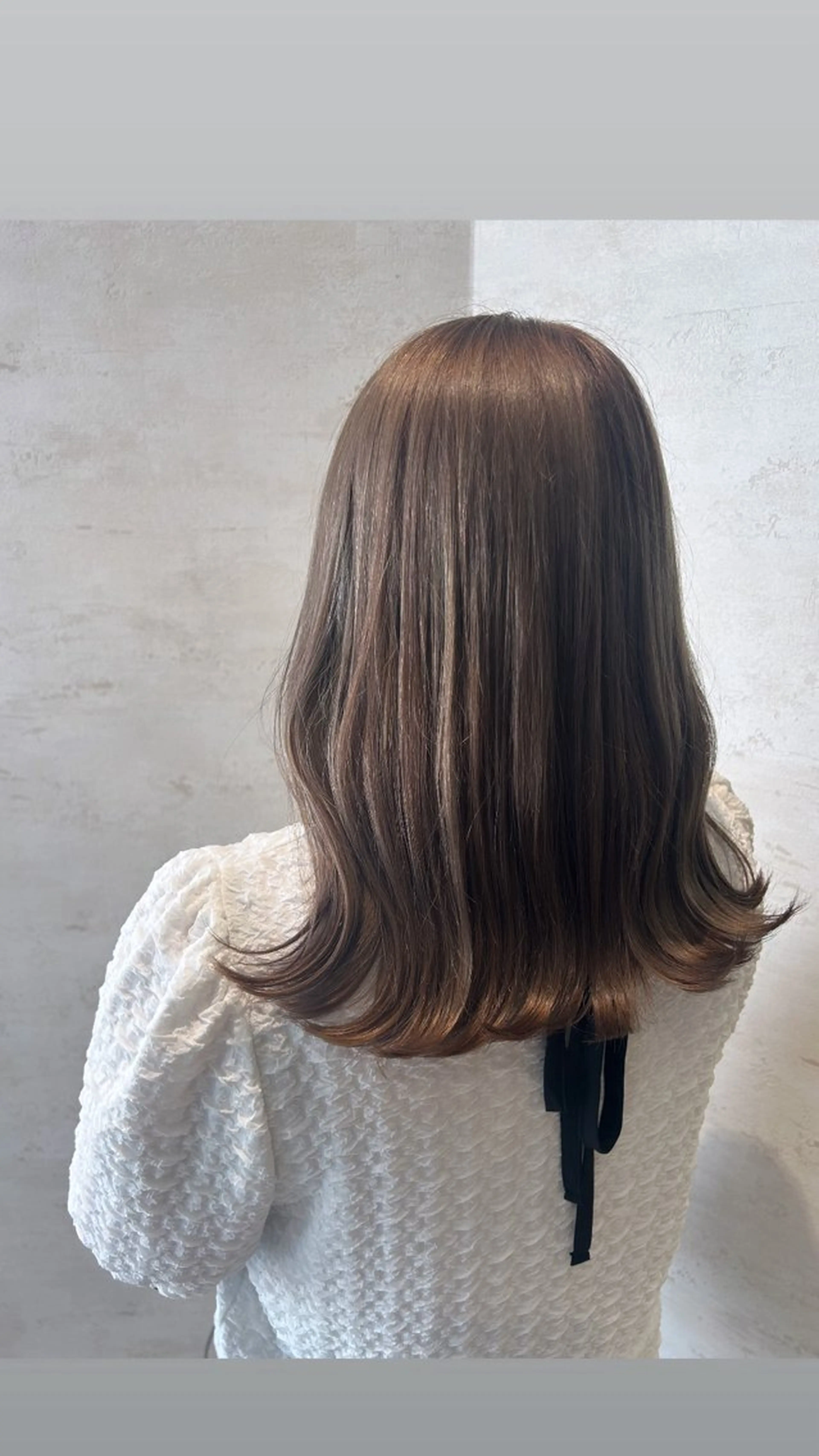 全体ブリーチ+全体カラーの写真