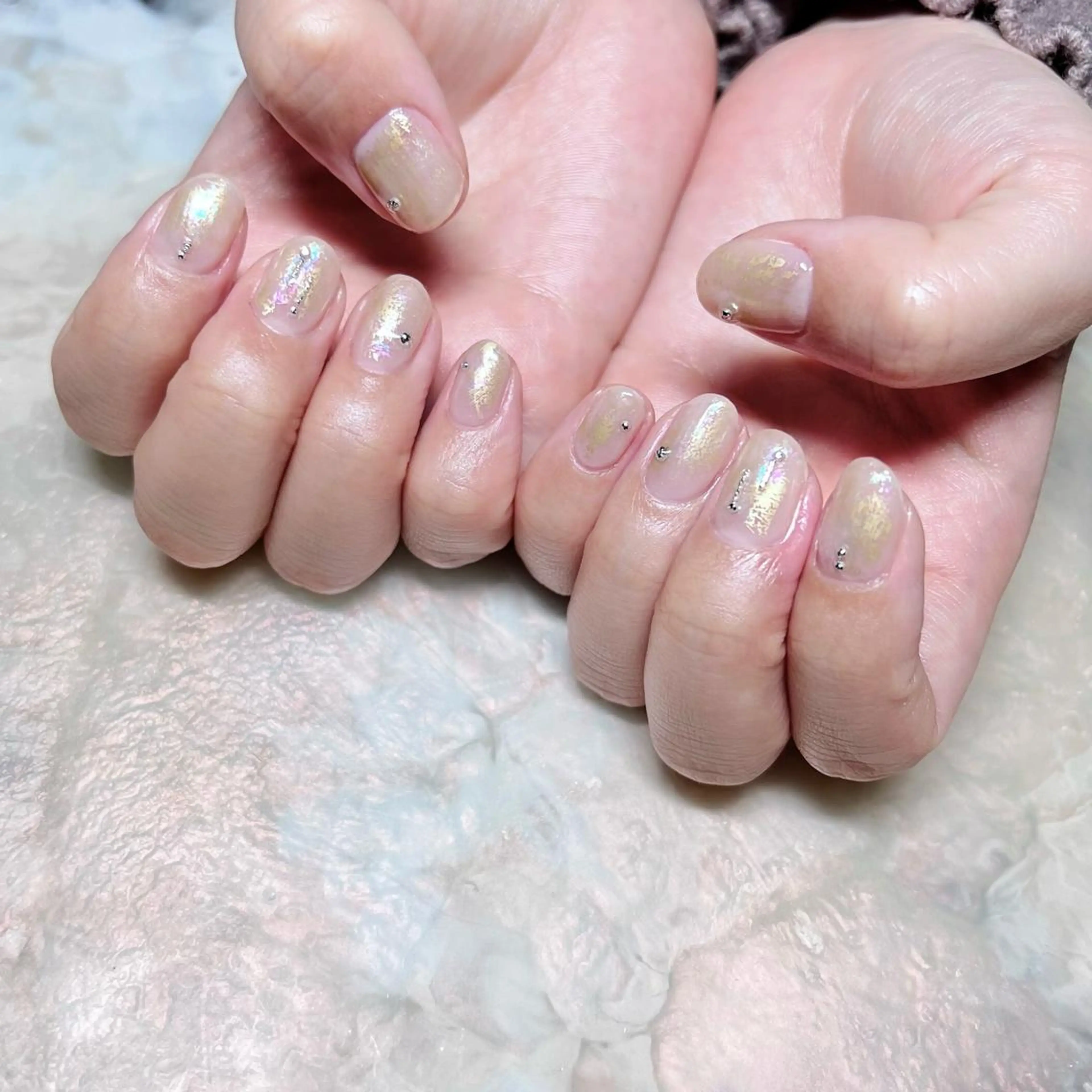 ネイル マグネットネイル ニュアンスネイル ショートネイル gemickle nailのネイルデザイン