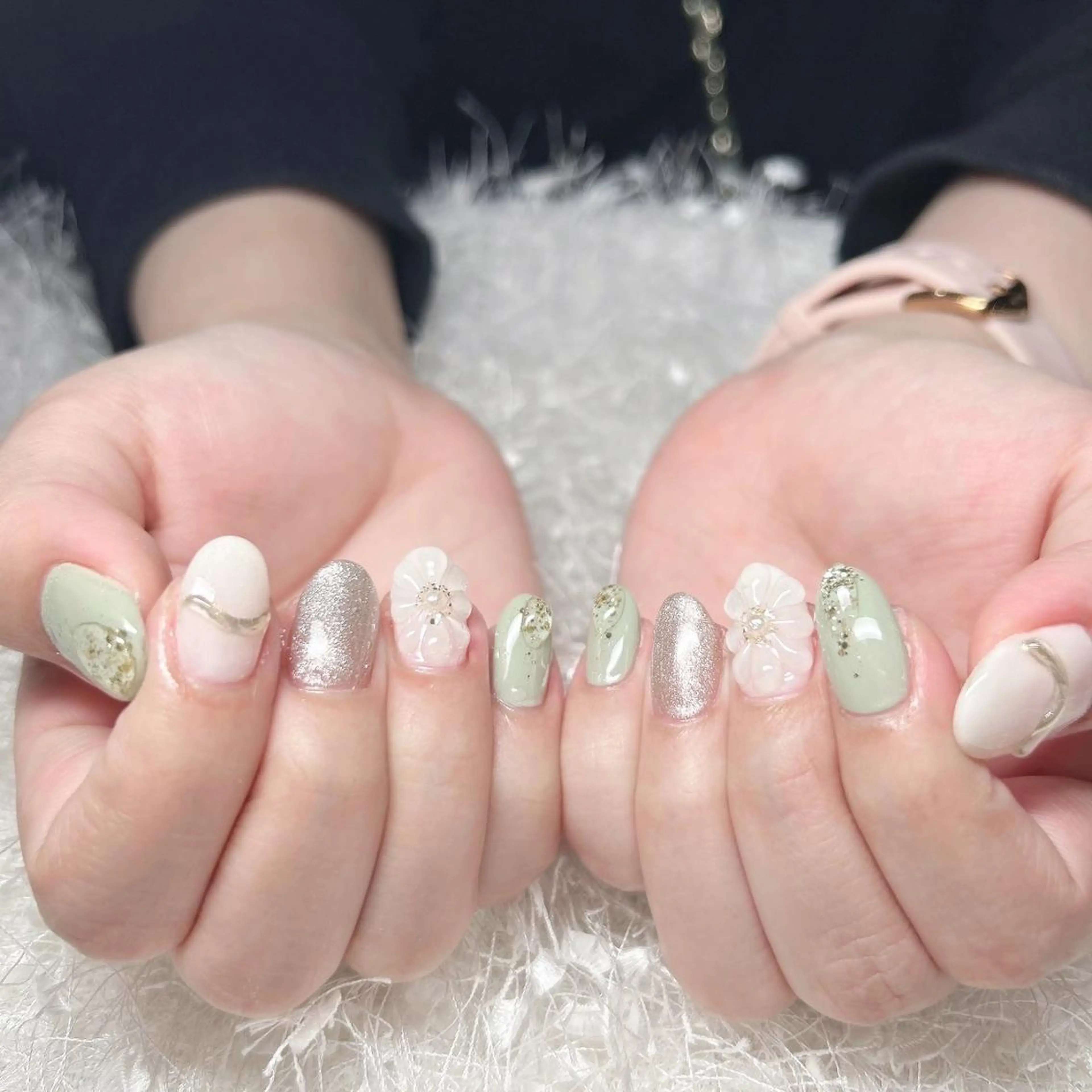 ネイル 長さ出し フレンチネイル ジェルネイル グラデーション 韓国ネイル ハンドネイル Nail&eye Belire 新宿のネイルデザイン