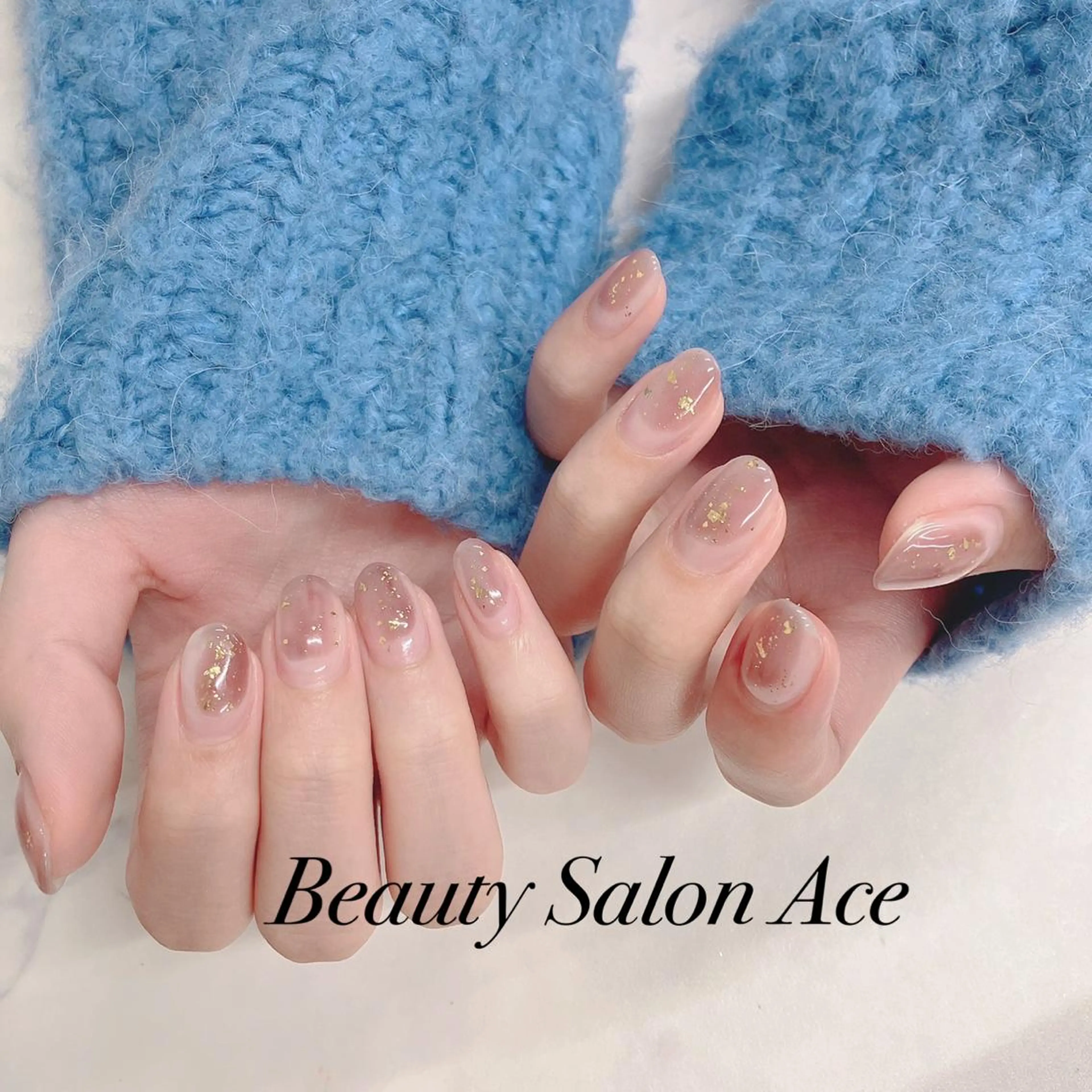 ネイル メンズネイル ニュアンスネイル 春ネイル ハンドネイル Beauty Salon Ace（ネイルサロン　エース）所属・池袋フィルイン Ace♡長さだしのネイルデザイン