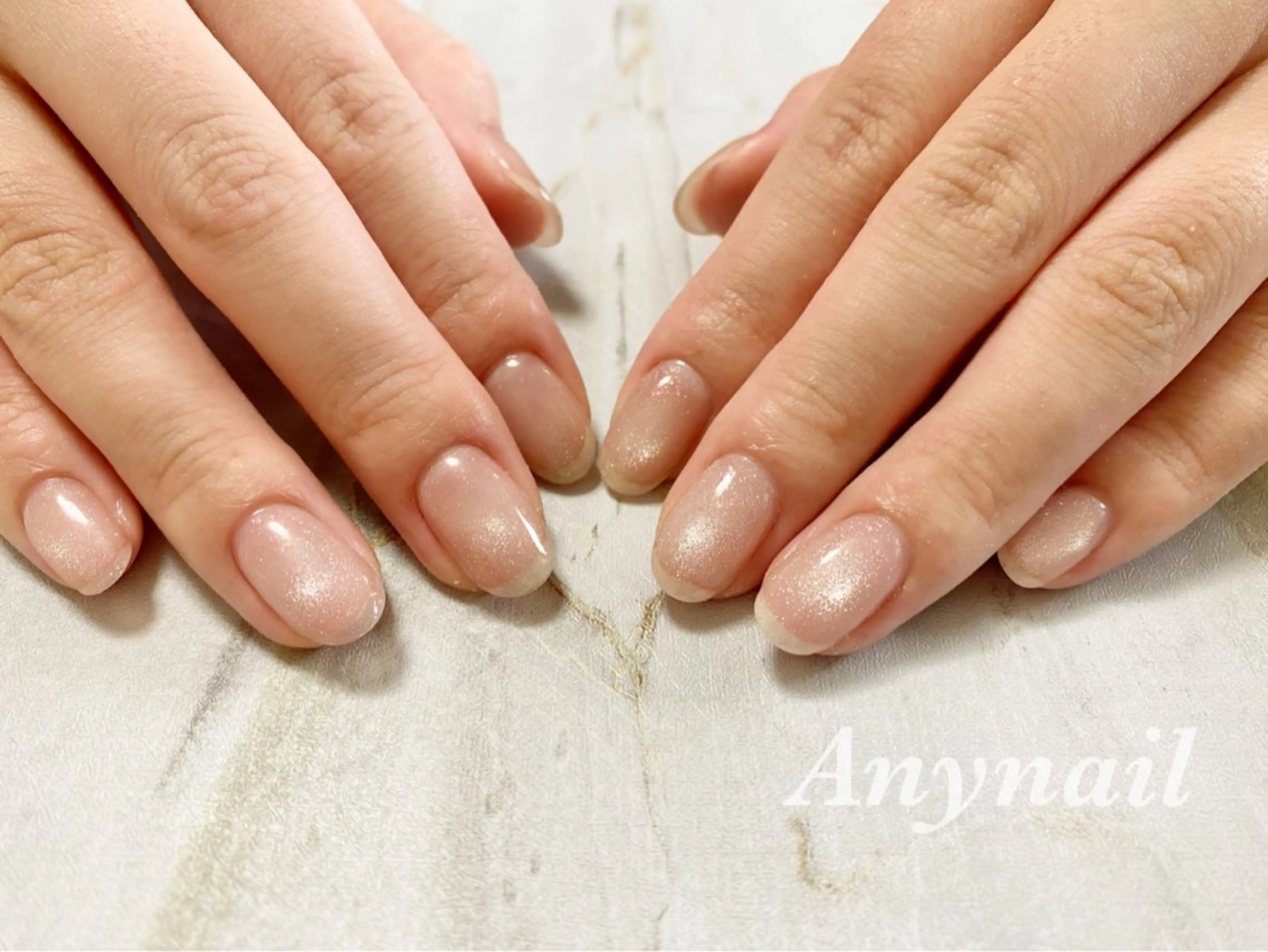 ネイル ブルー クリアネイル ジェルネイル マグネットネイル オフィスネイル ハンドネイル 岩澤 恵子のネイルデザイン