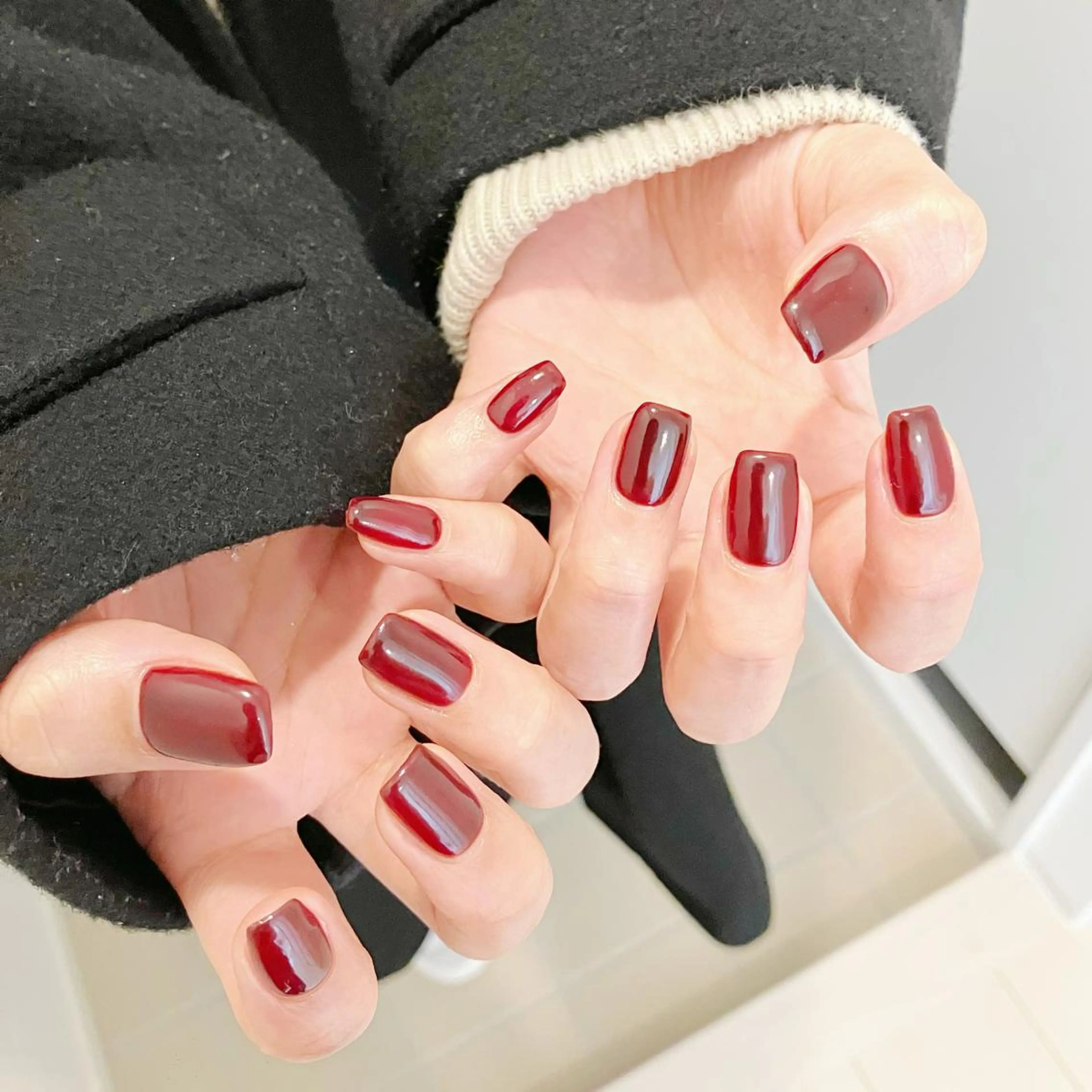 ネイル オーロラネイル フラッシュネイル 氷ネイル・うるうるネイル キラキラネイル 韓国ネイル Amour baseのネイルデザイン