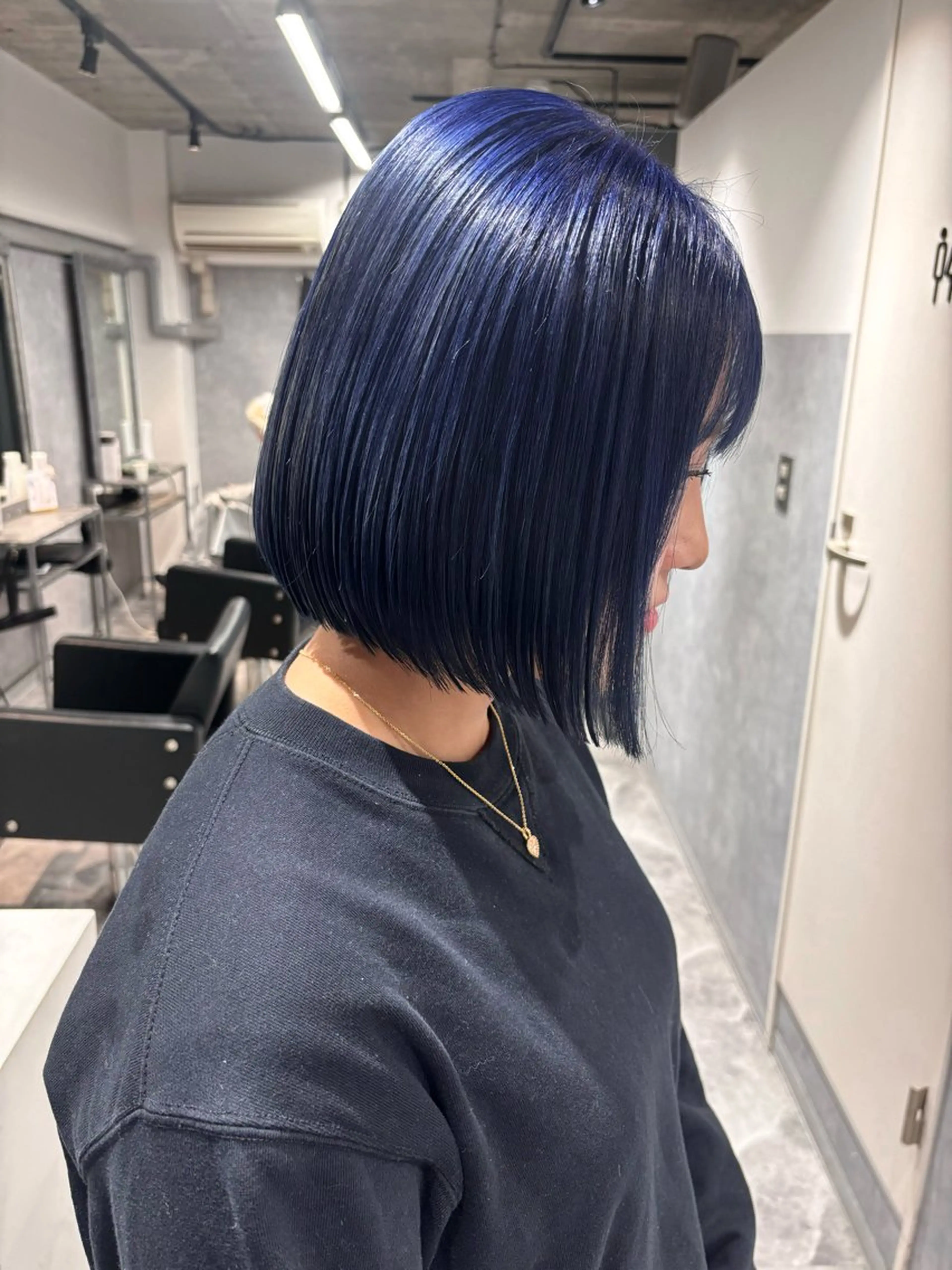 カラー ブルーカラー カレン mimiiyのヘアスタイル