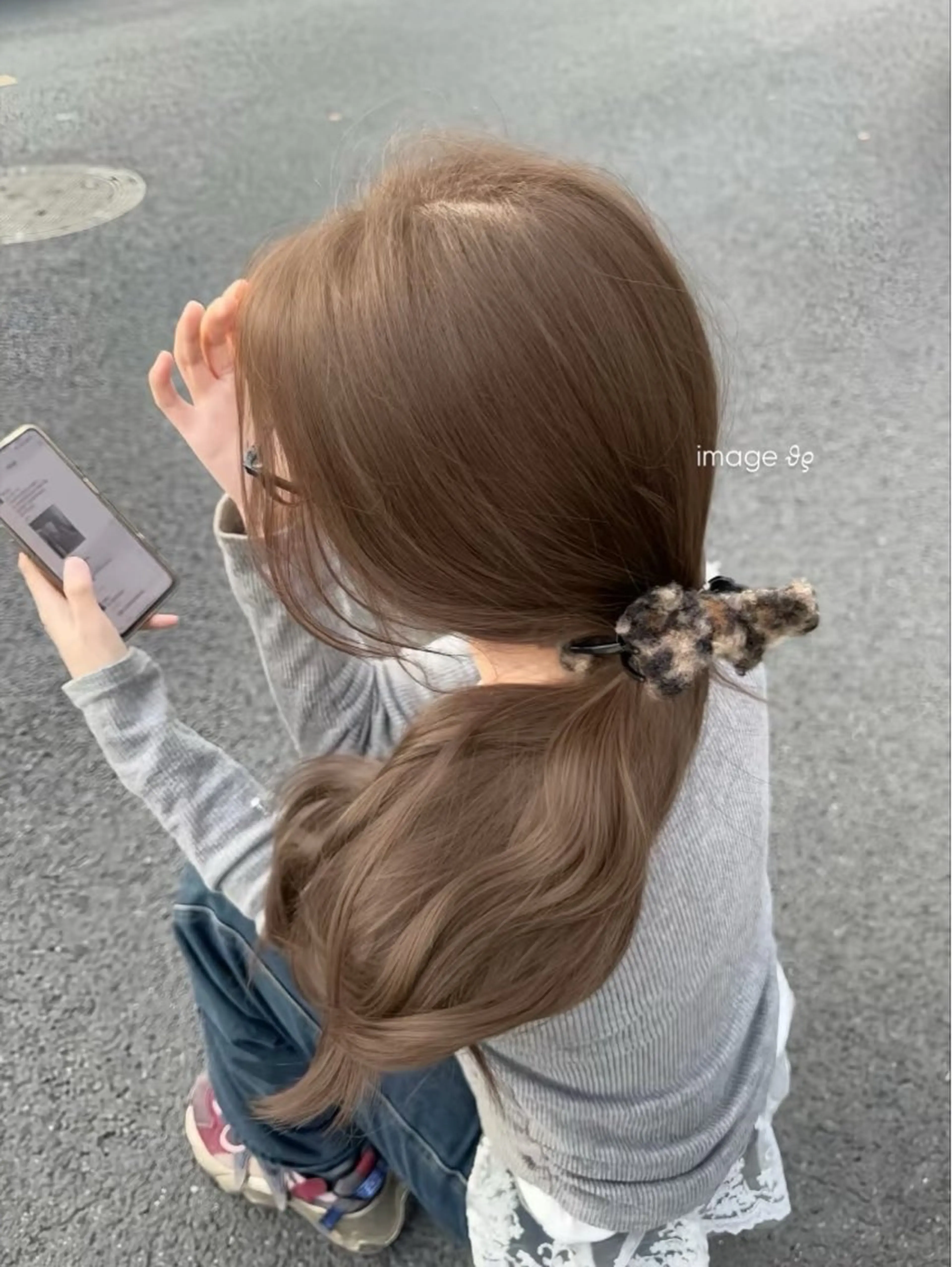 カラー ヘアカラー 透ける透明感カラー 🤍anju🎀のヘアスタイル