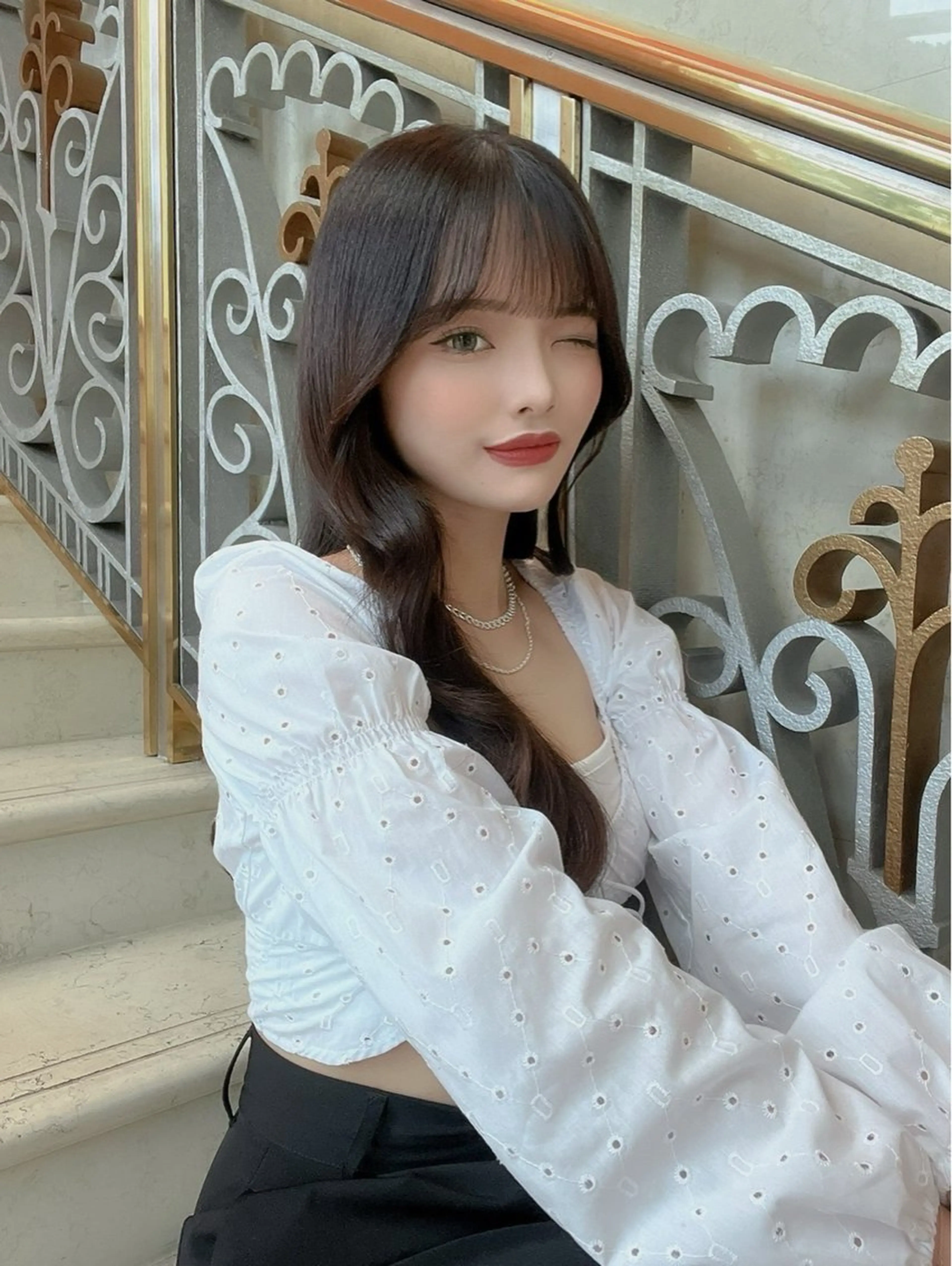 ロング カラー Qmee所属・Shun 透明感カラ ー/似合わせカットのヘアスタイル