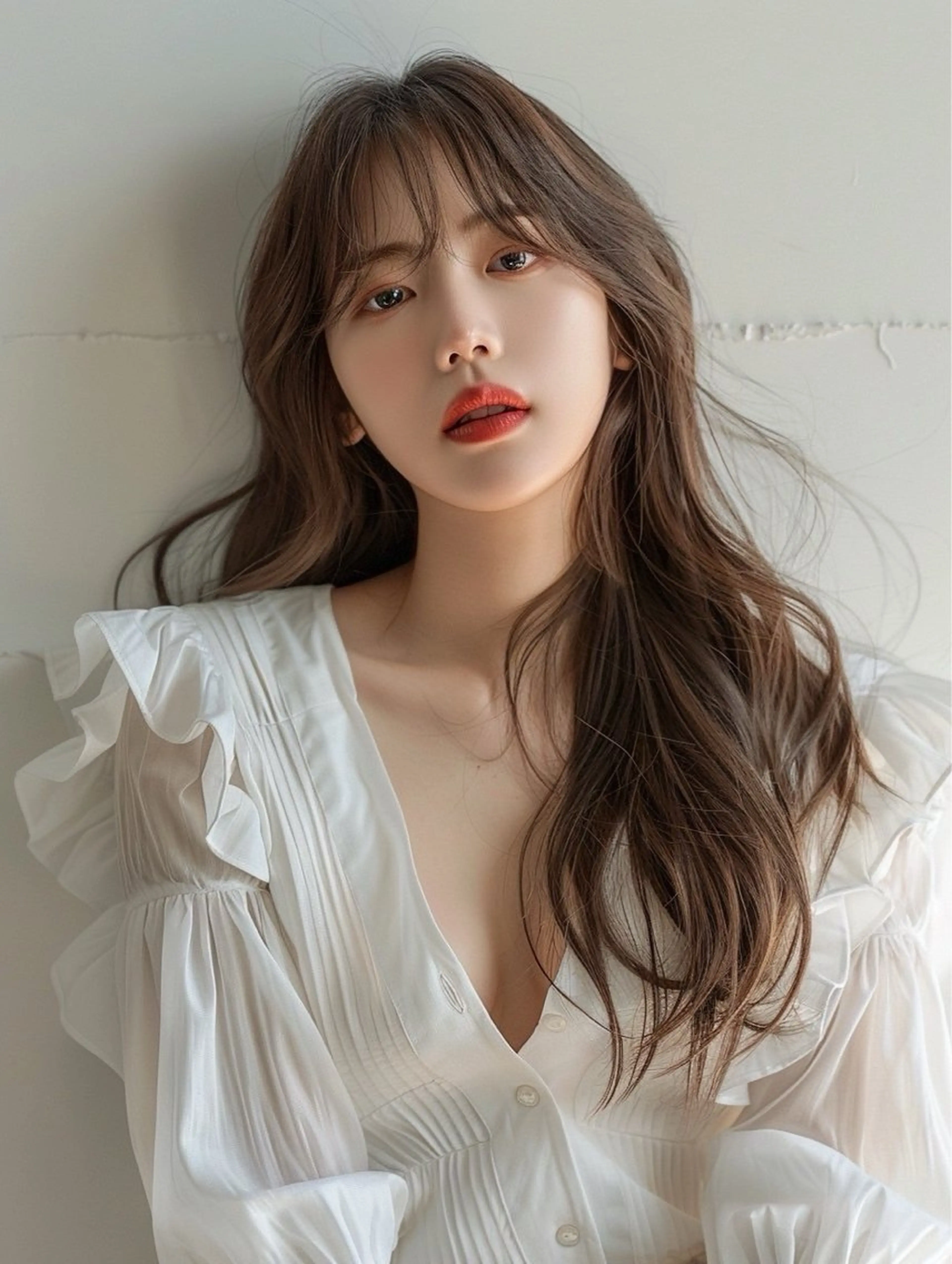 ロング ELLE salon 西梅田 小顔カットのヘアスタイル