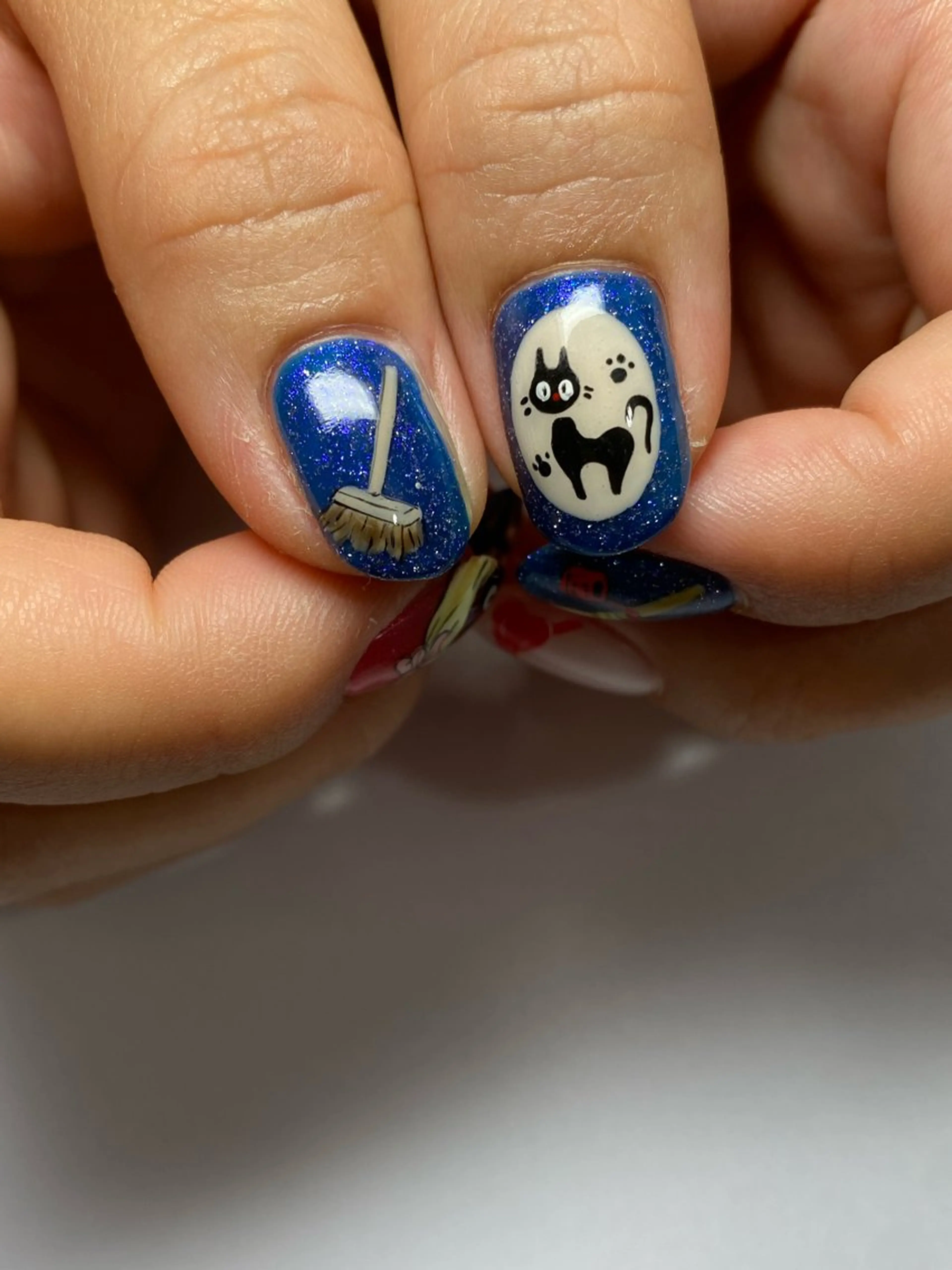 【手描きネイル】ハンドネイル/2本手描きペイントアート/持ち込みOK◎(オフ・ケア・パラジェル/LaShade込み)の写真