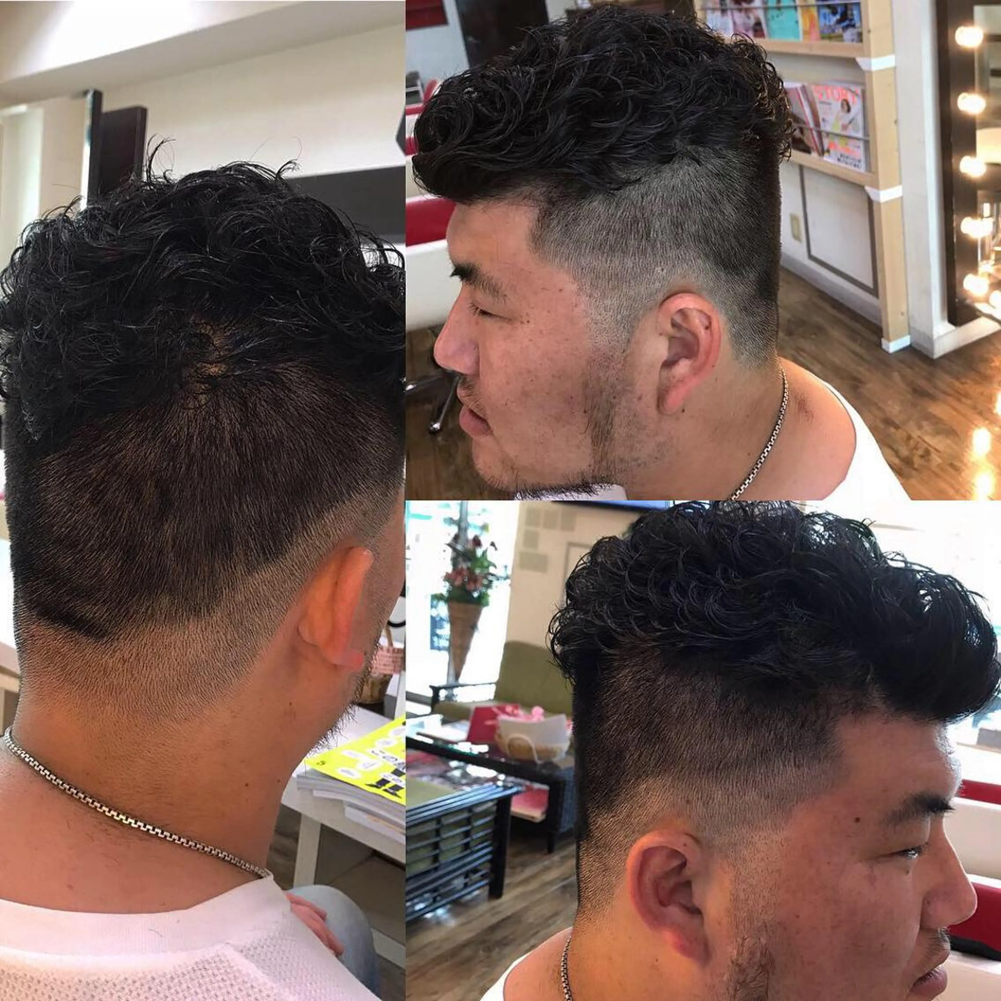 ショート パーマ メンズ フェードカット メンズパーマ 赤羽、髪質改善サロン 吉野リョウスケのヘアスタイル