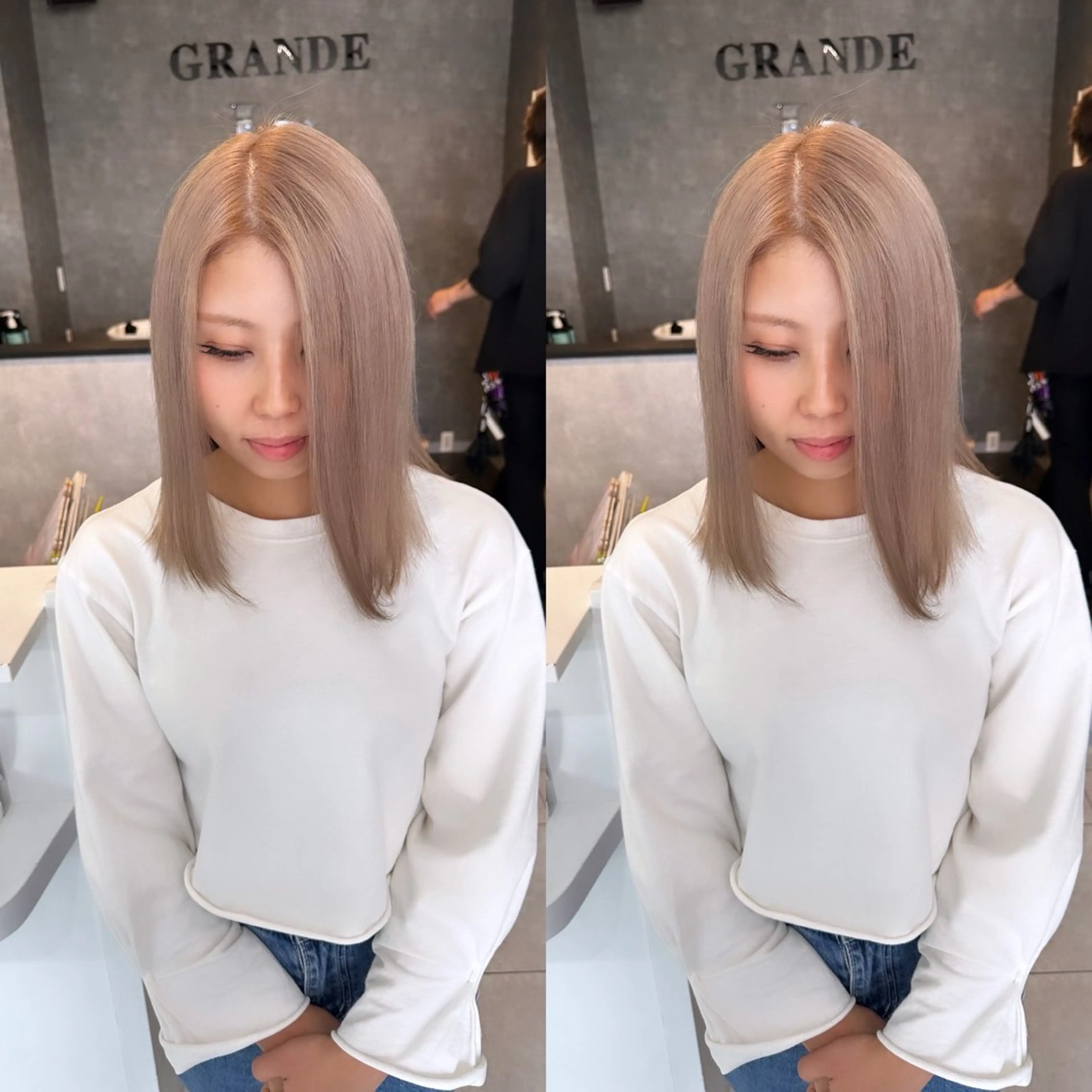 《1番人気メニュー》ブリーチ＋カラー＋Link 2stepトリートメントの写真