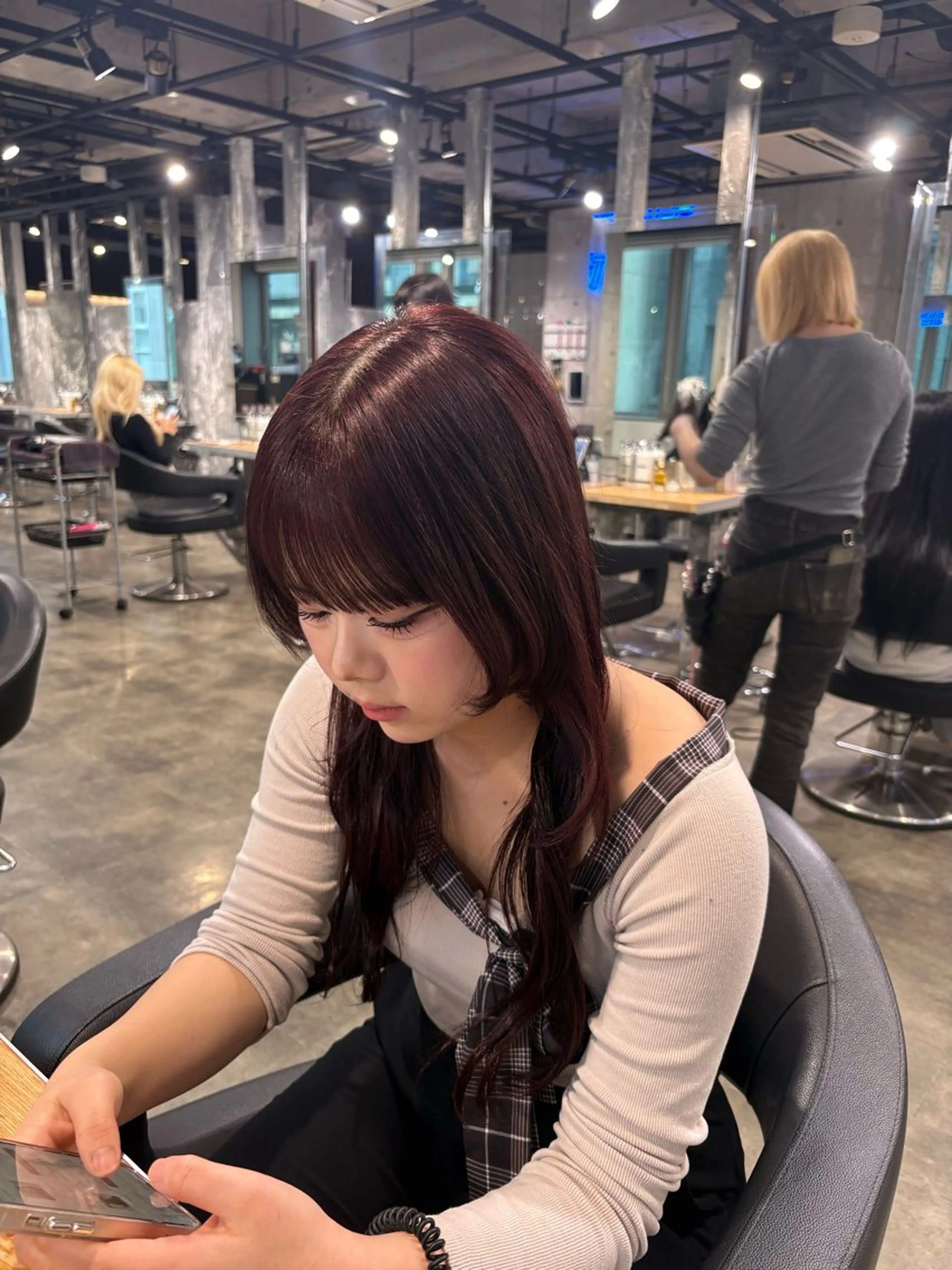 ロング カラー カット ヘアカラー ハイトーン 横浜💞ミオのヘアスタイル