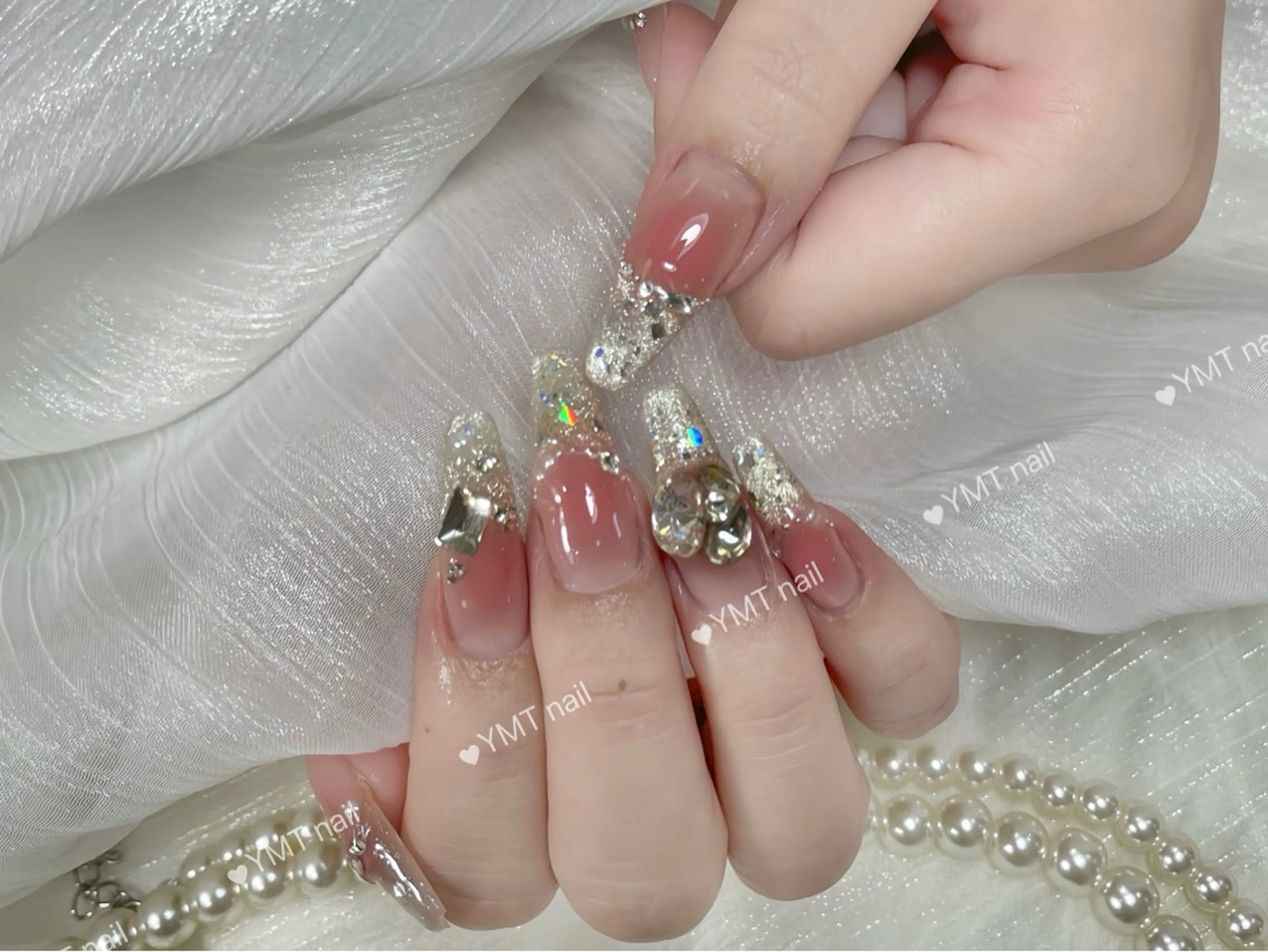 ネイル 長さ出し フットネイル ジェルネイル 韓国ネイル マグネットネイル ハンドネイル YMT． NailStudioのネイルデザイン