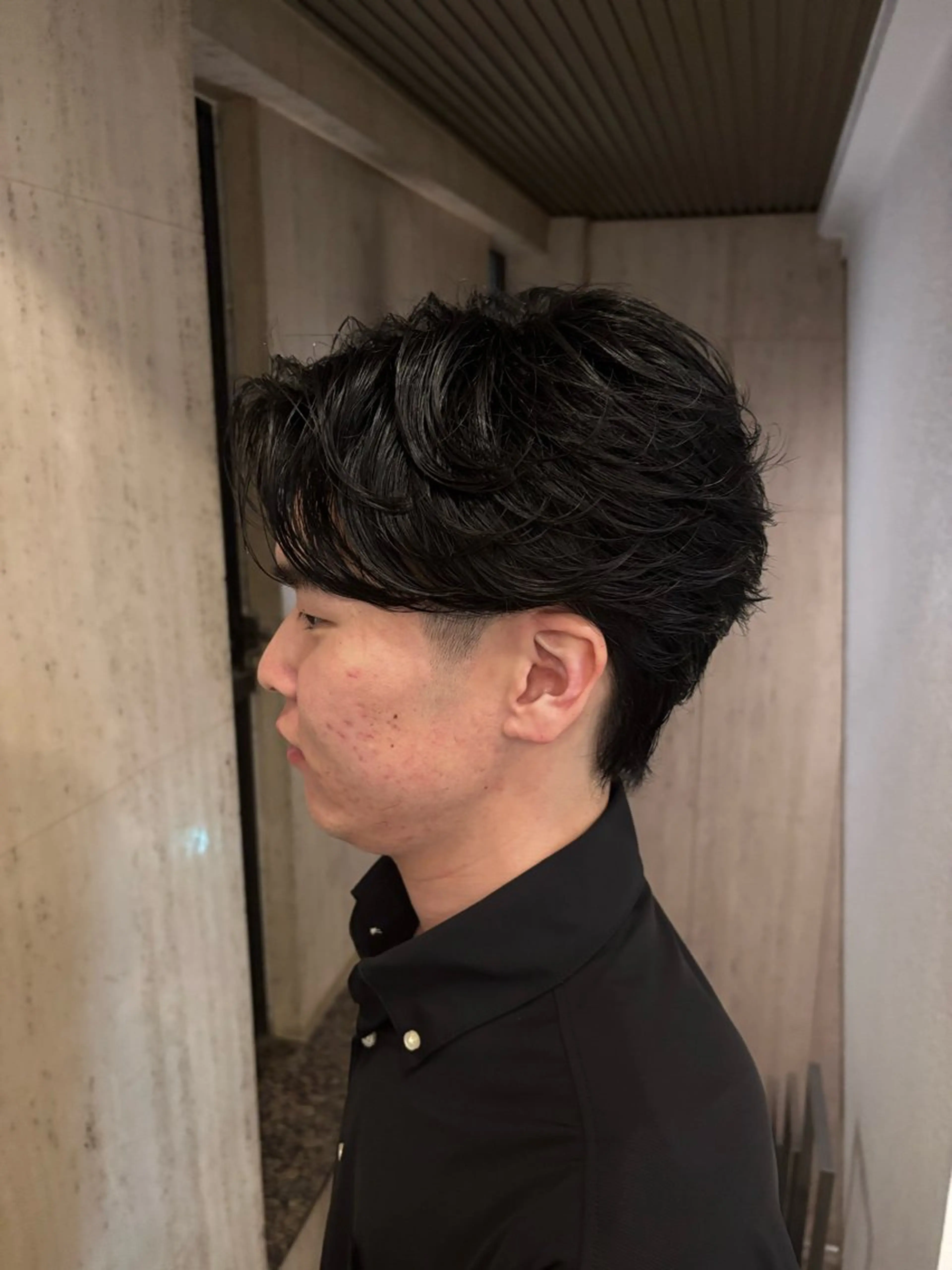 パーマ メンズ フェザーパーマ メンズパーマ メンズハイトーン特化 てるぼうのヘアスタイル