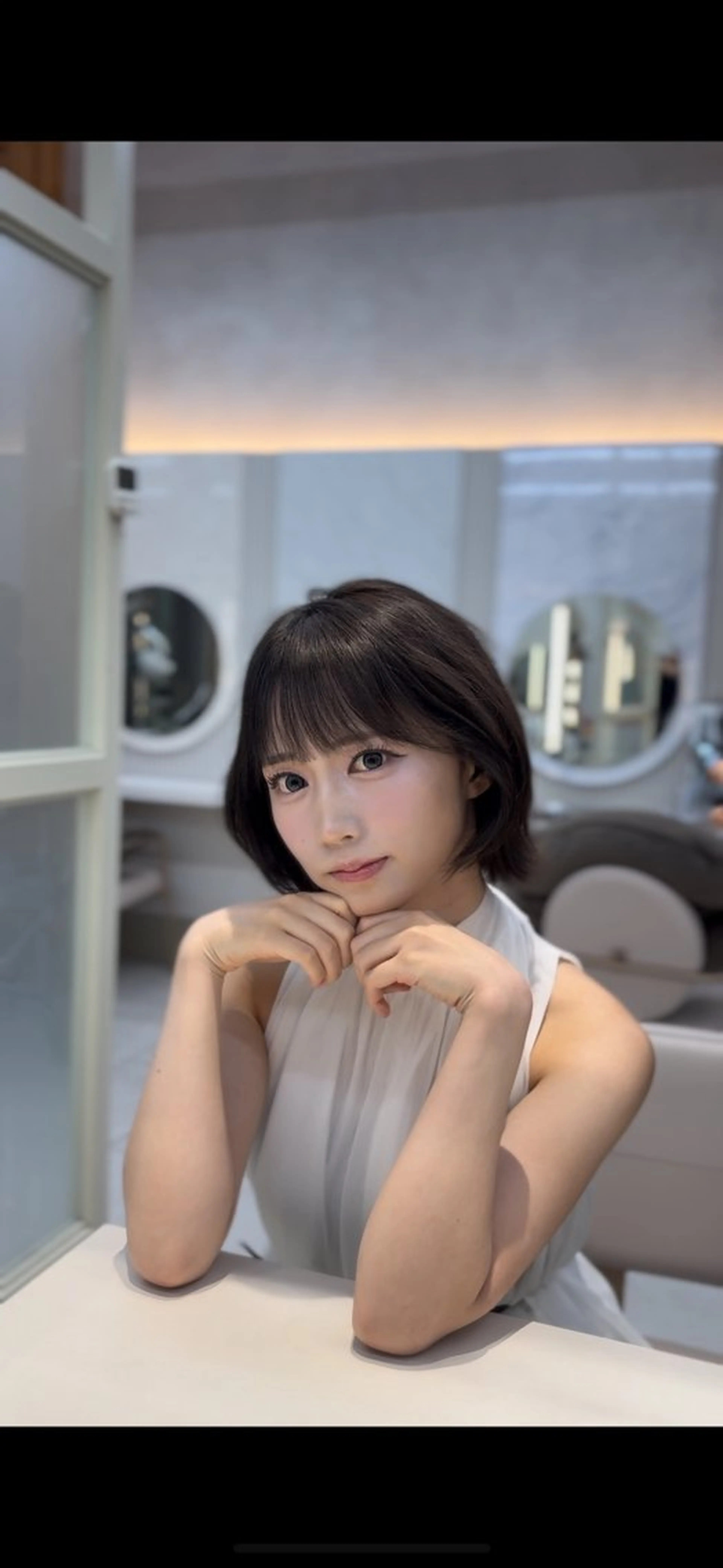 ショート ヘアカラー トリートメント 透明感カラー🌈 sena✨のヘアスタイル