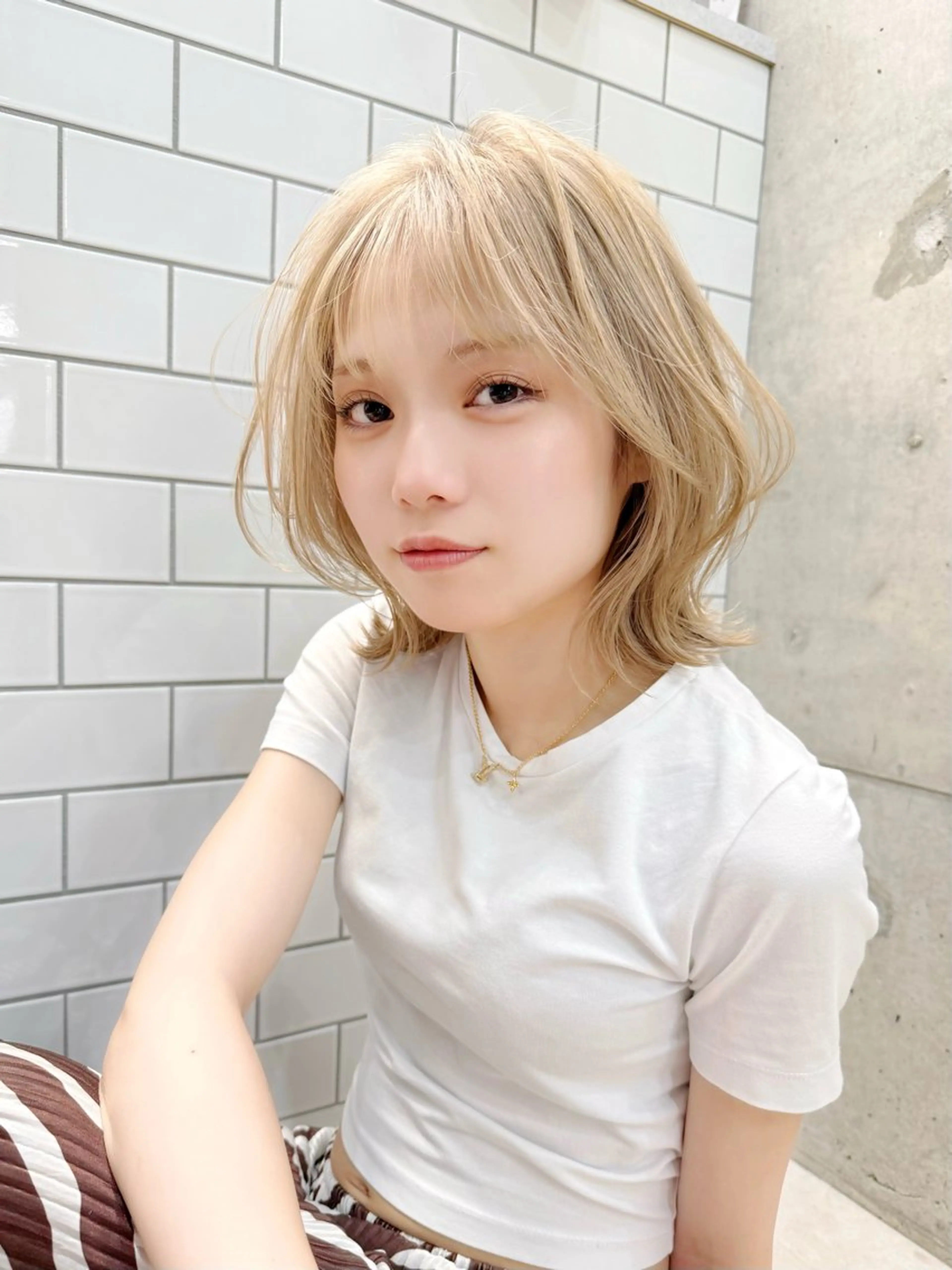 カット+ダブルカラー（ブリーチ）+トリートメントの写真